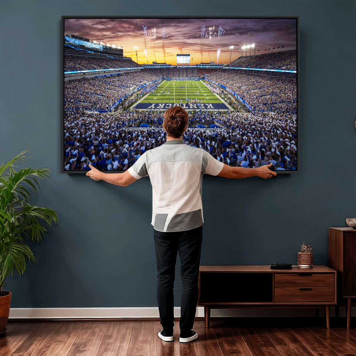 78524-MGV-CV-36X24 - Kroger Field Wall Art Print, Kentucky Stadium Wall Art