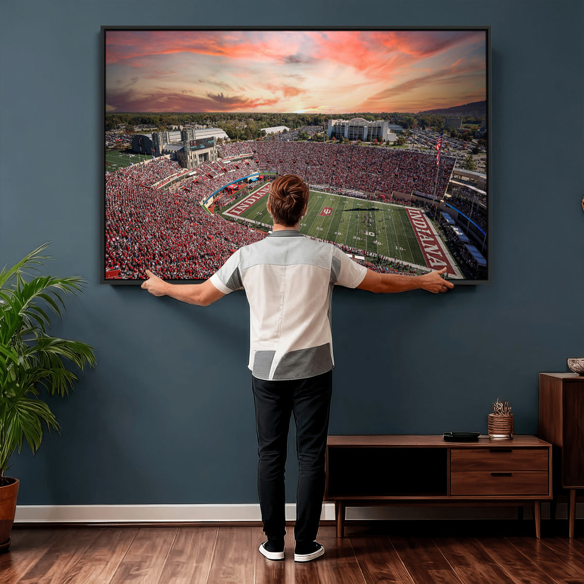 51135-MGV-CV-36X24 - Indiana Memorial Stadium Wall Art Canvas Print