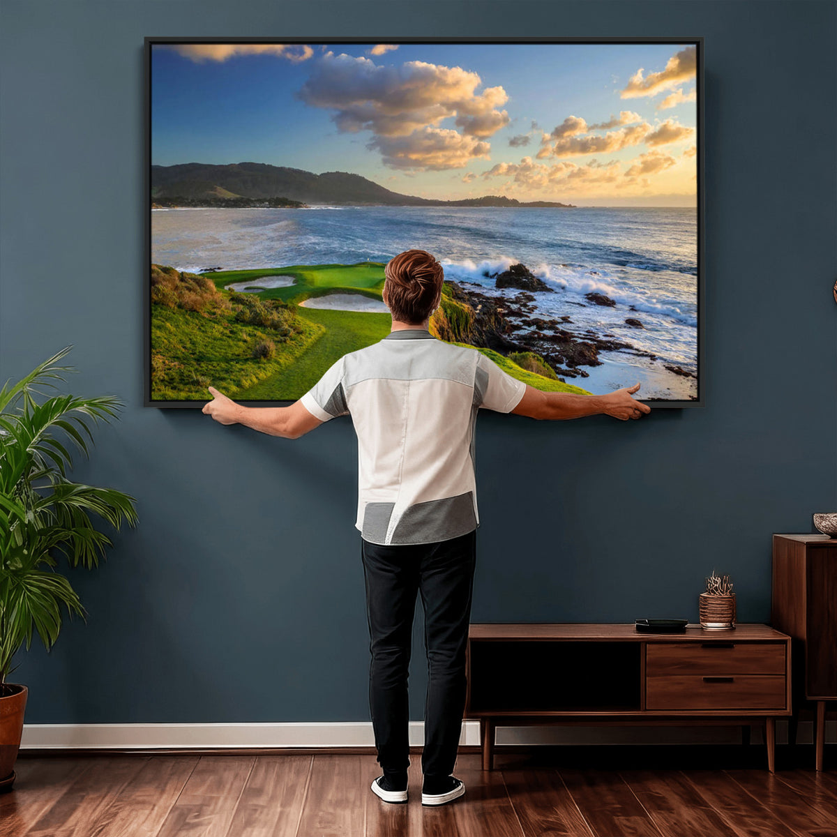 50107048-MGV-CV-36X24 - Pebble Beach Golf Links Wall Art Canvas Print