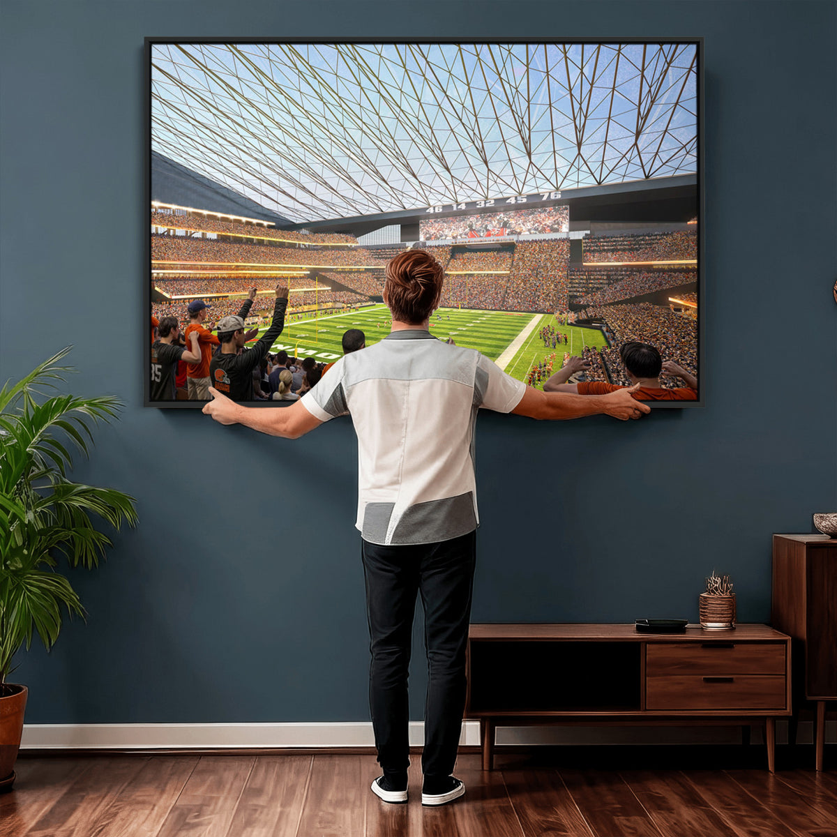 81960112-MGV-CV-36X24 - Cleveland Browns Stadium Wall Art Canvas Print