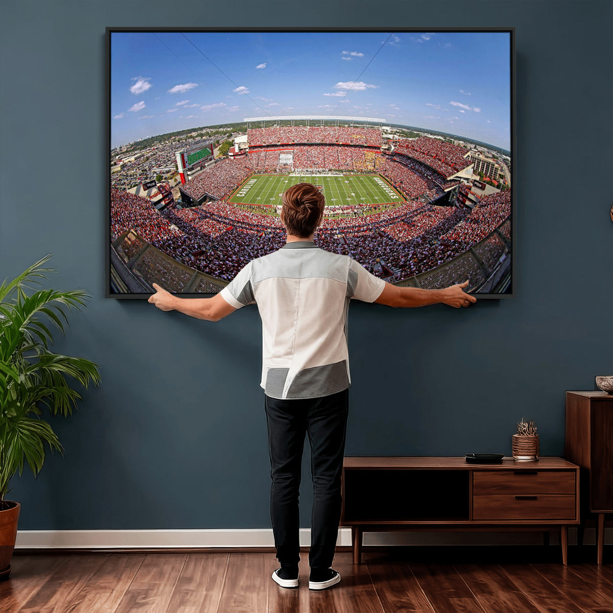 29492070-MGV-CV-36X24 - William Brice Stadium Wall Art Canvas Print, Stadium Crowd on Football Game Day