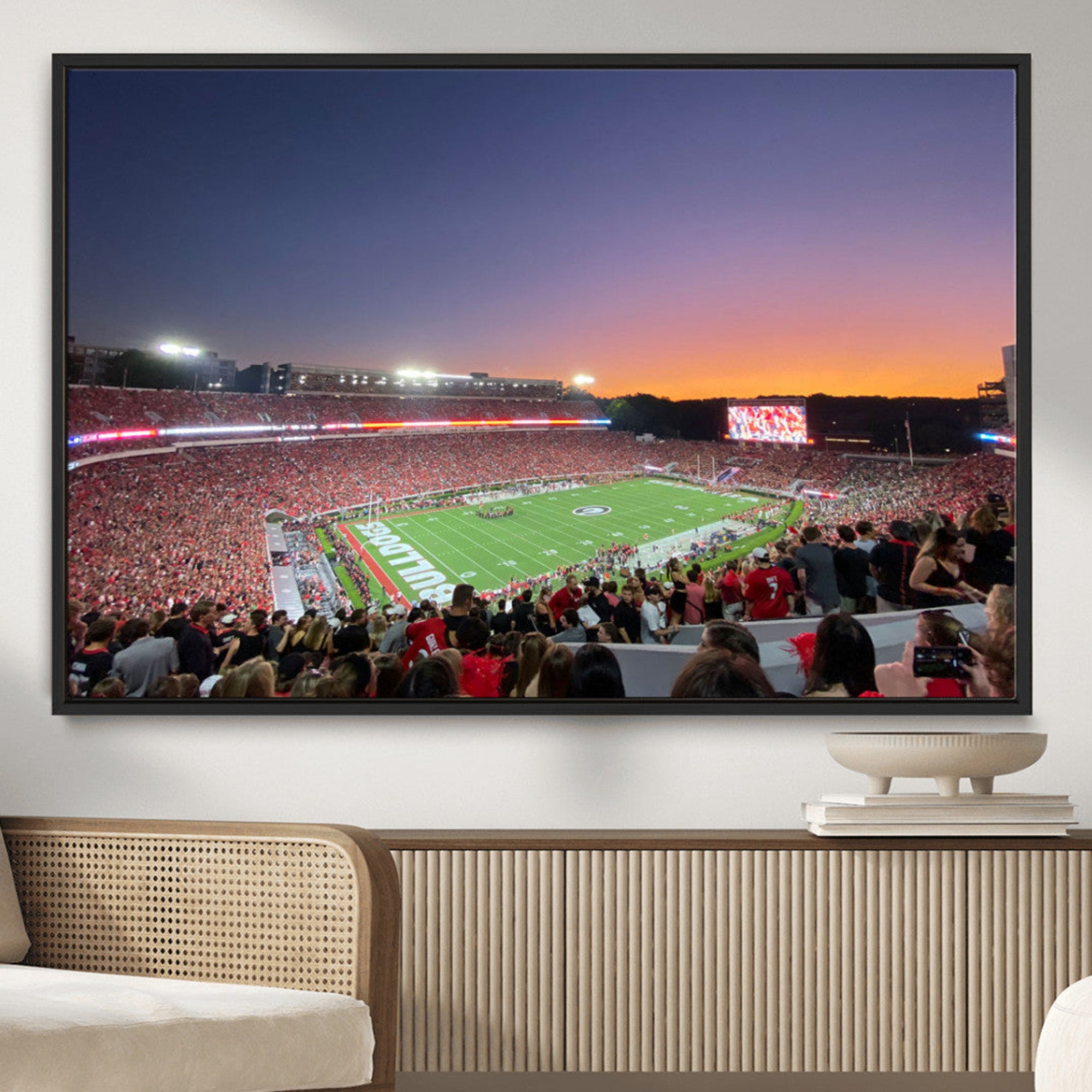 25139565-MGV-CV-36X24-Dooley Stadium Wall Art, Sports Arena Canvas Print, Dooley Field Sanford Stadium Canvas Artwork for Home, Office