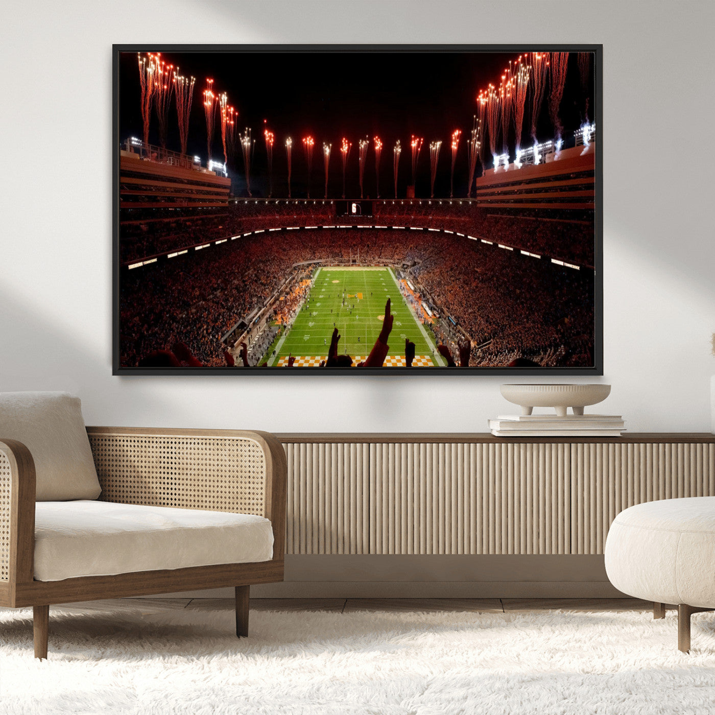 73358115-MGV-CV-36X24-Tennessee Neyland Stadium Wall Art Print, Sports Arena Canvas Wall Art, Panoramic Stadium Canvas Print, Modern Athletic Field Art Printing