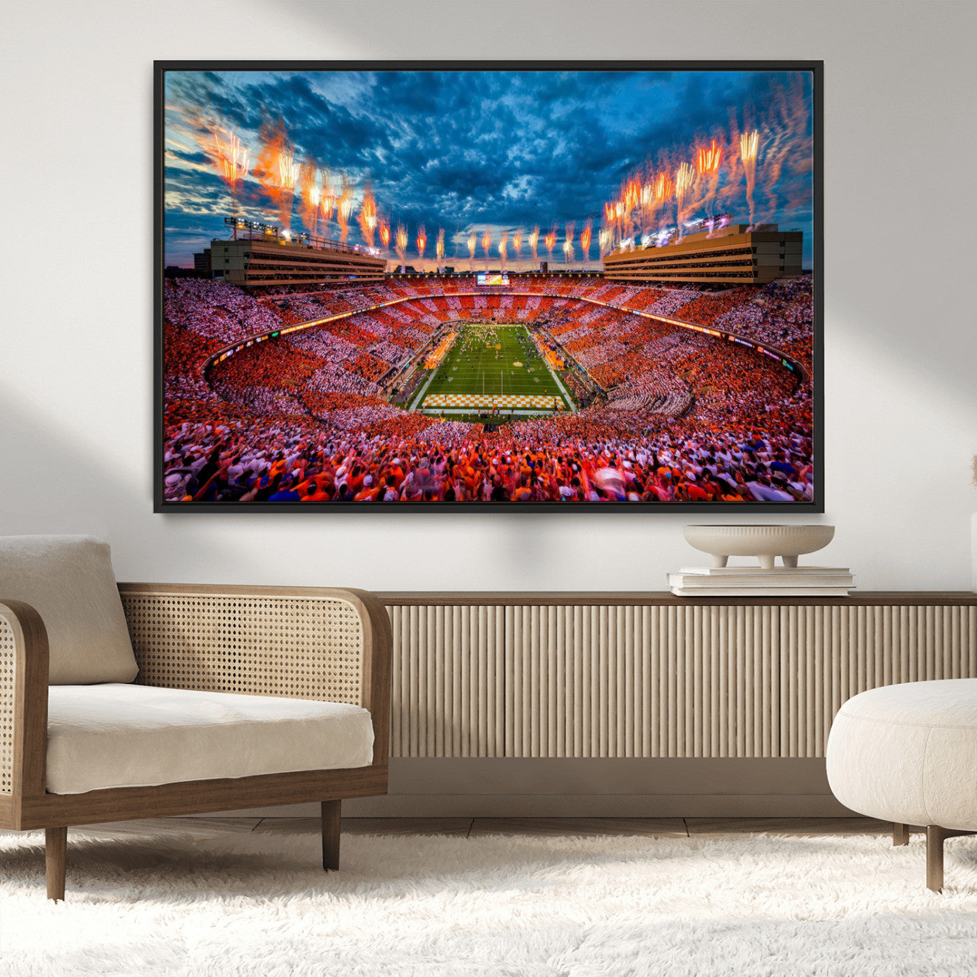 MGV-FC-36X24 - Tennessee Neyland Stadium Wall Art Print, Sports Arena Canvas Wall Art, Panoramic Stadium Canvas