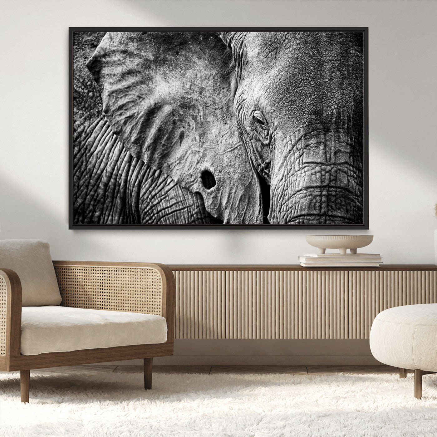 MGV-FC-36X24 - Wild Old Elephant Wall Art Canvas Print