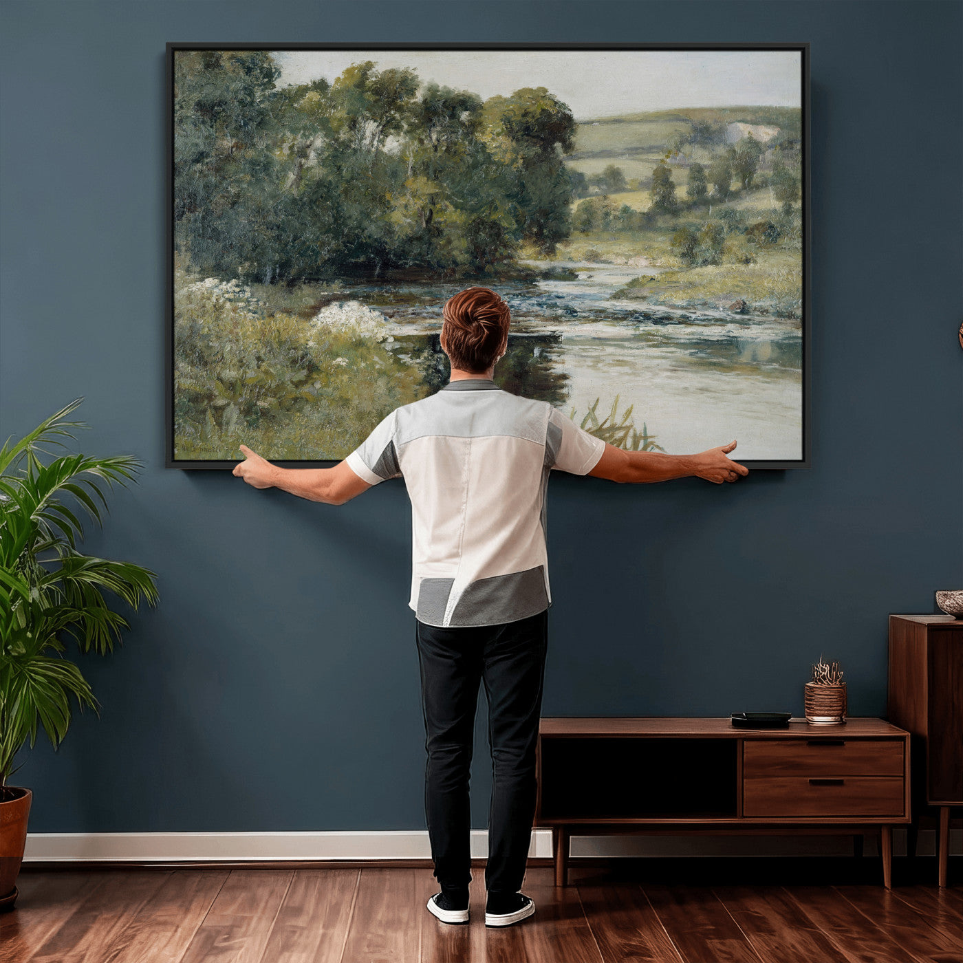 63256010-MGV-CV-36X24 - Edward Mitchell Bannister Streamside Wall Art Canvas Print