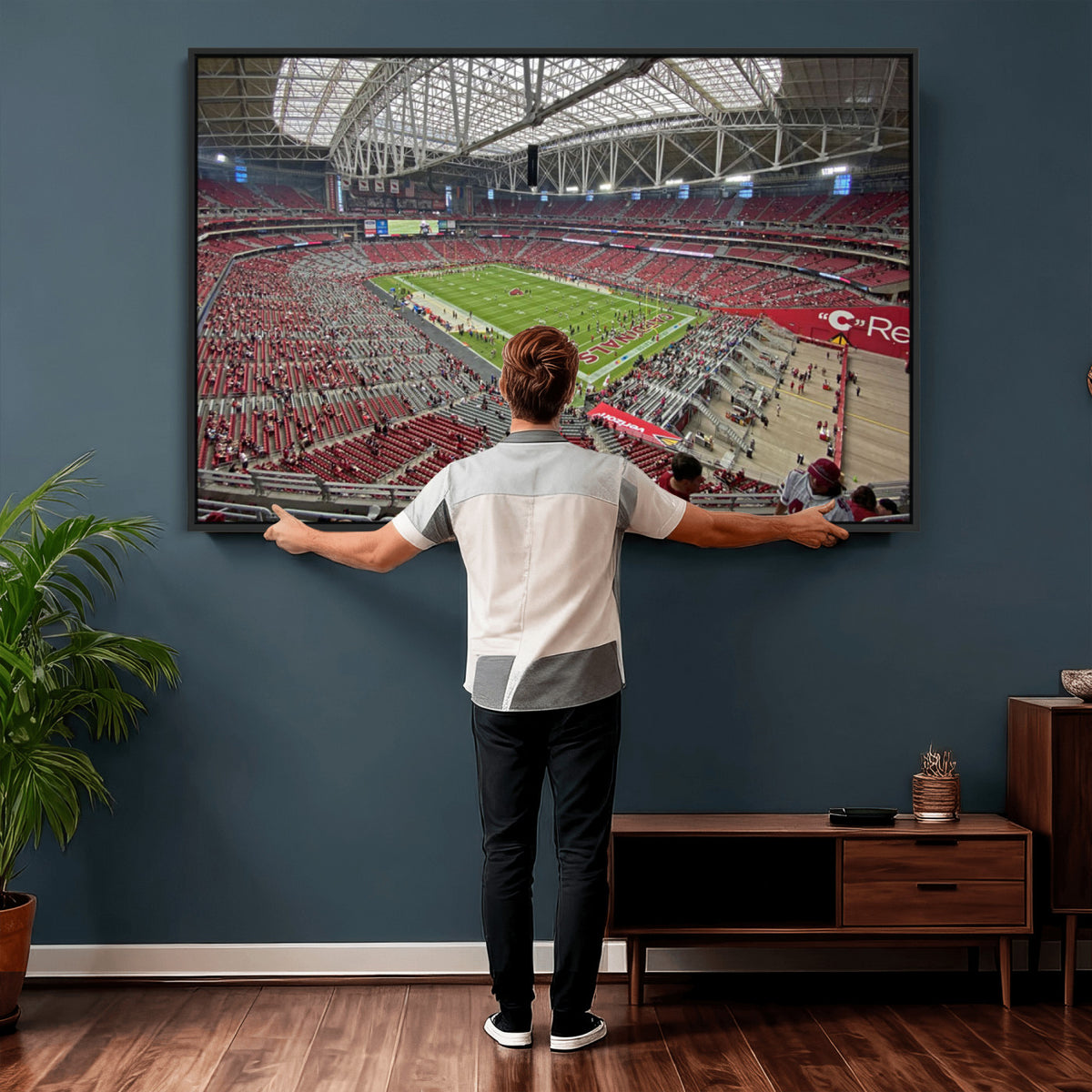 30579717-MGV-CV-36X24 - State Farm Stadium Canvas Wall Art, Arizona Cardinals Football Stadium Print, Glendale NFL Arena Panorama Artwork