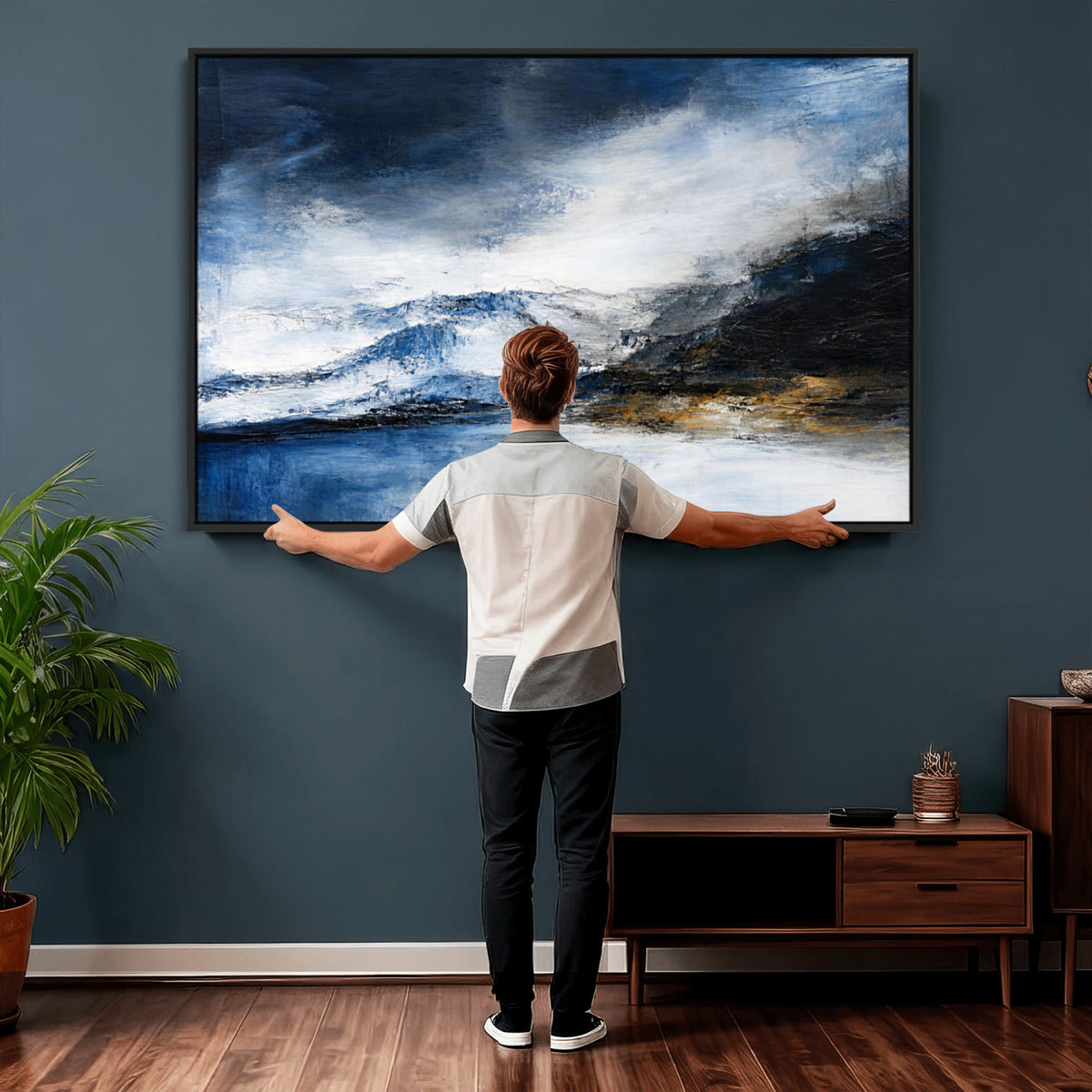 48142030-MGV-CV-36X24 - Extra Large Abstract Wall Art Canvas Print