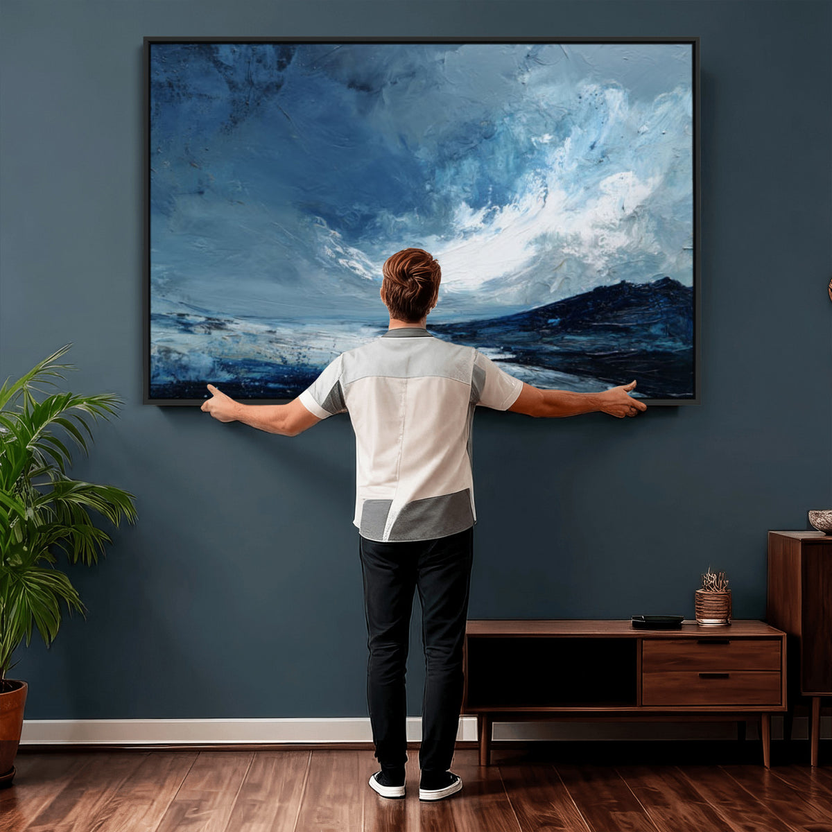 66685630-MGV-CV-36X24 - Extra Large Abstract Wall Art Canvas Print