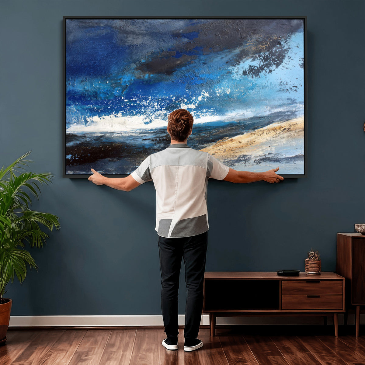 72157369-MGV-CV-36X24 - Extra Large Abstract Wall Art Canvas Print
