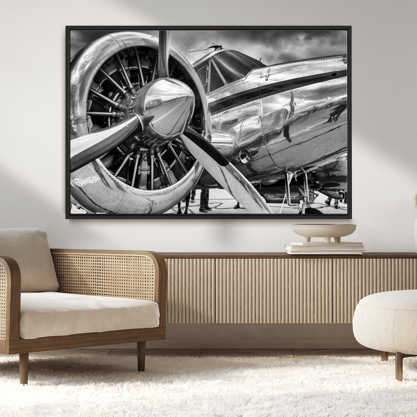 MGV-FC-36X24 - Vintage Antique Airplane Wall Art Canvas Print