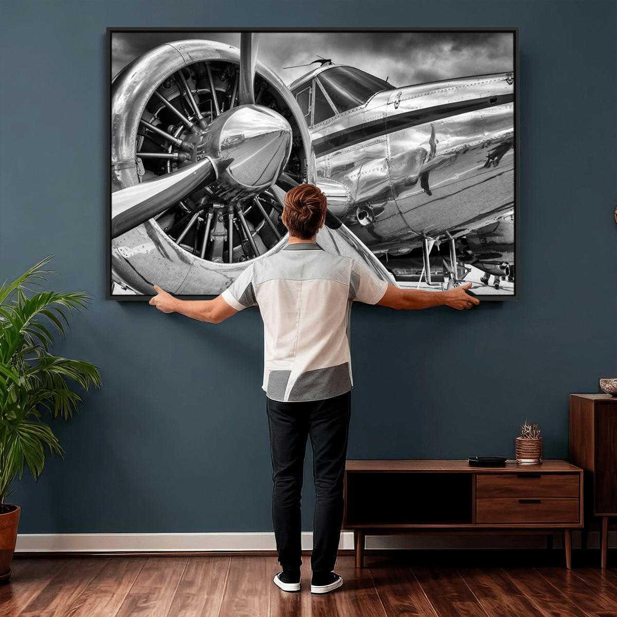 40672-MGV-CV-36X24 - Vintage Antique Airplane Wall Art Canvas Print