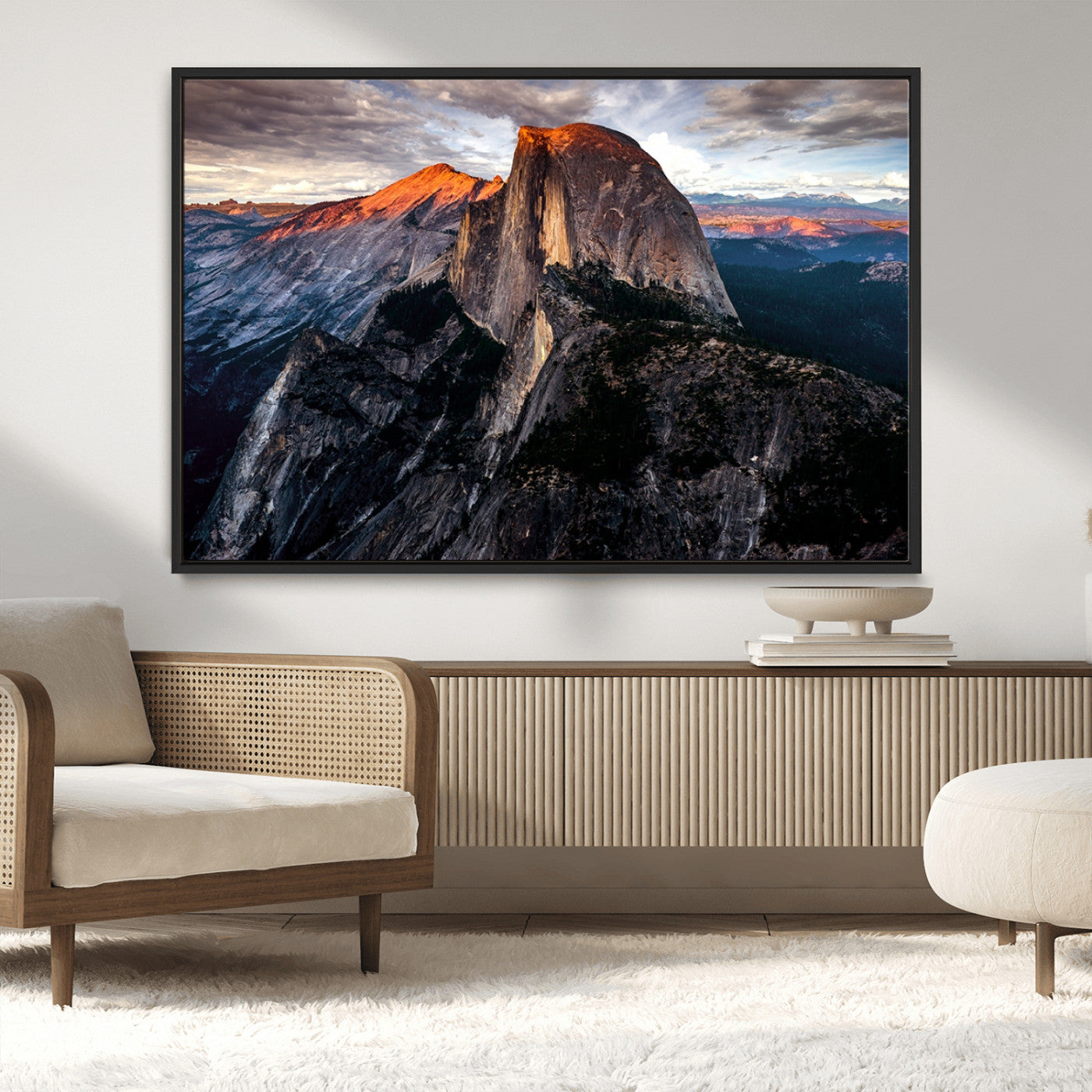 MGV-FC-36X24 - Half Dome Wall Art Print - Yosemite Majestic Triptych Landscape Print – National Park Nature Decor