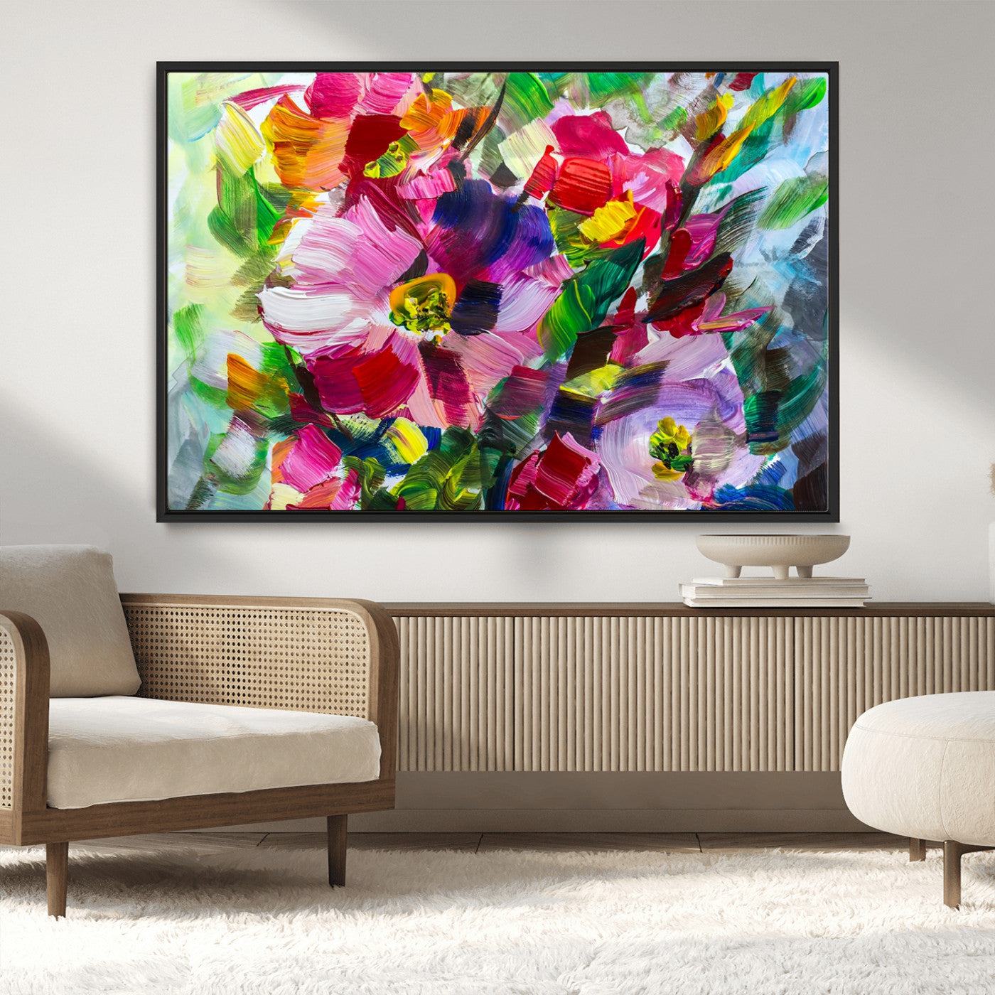 MGV-FC-36X24 - Oil Flower Abstract Canvas Print