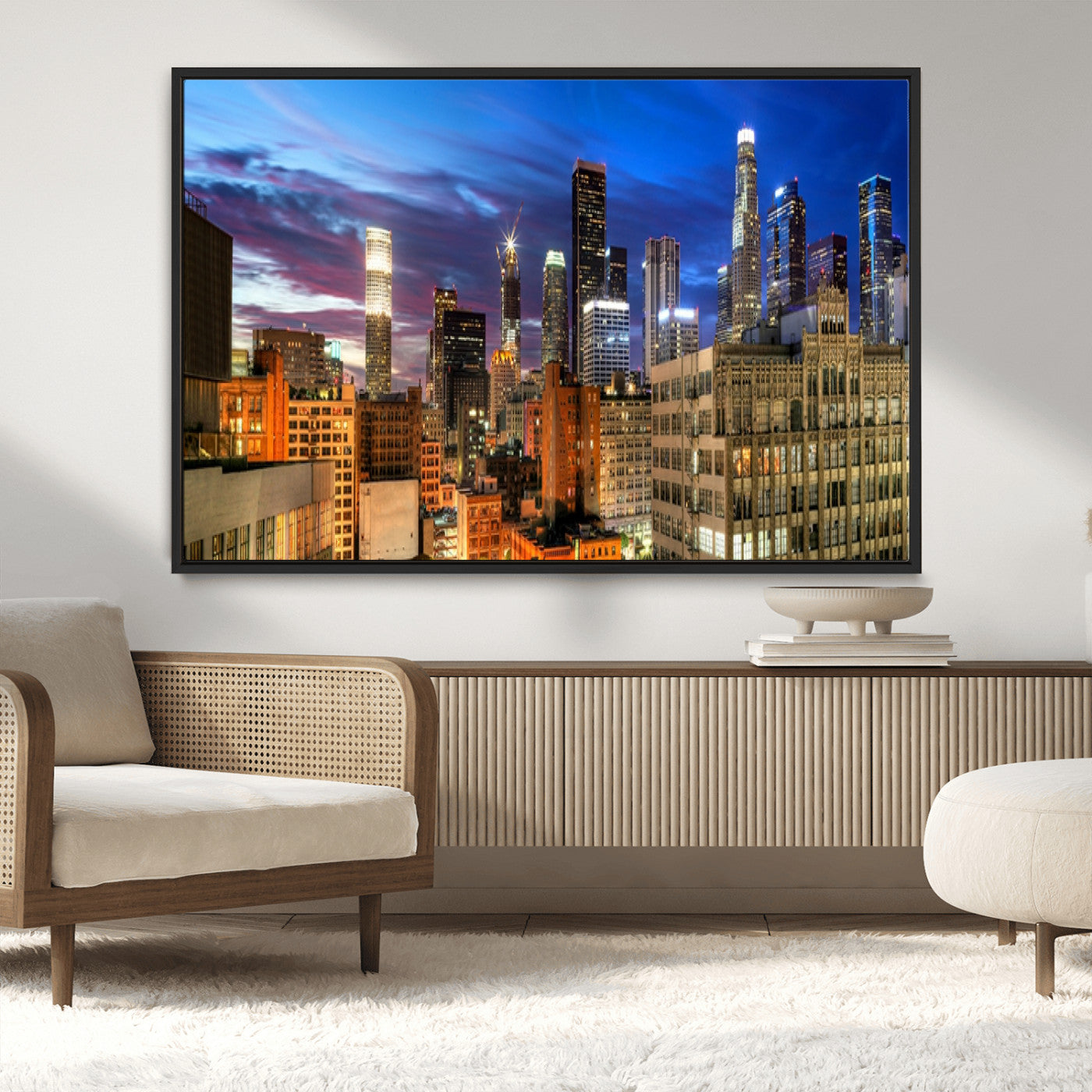 MGV-FC-36X24 - Los Angeles Night Wall Art Canvas Print