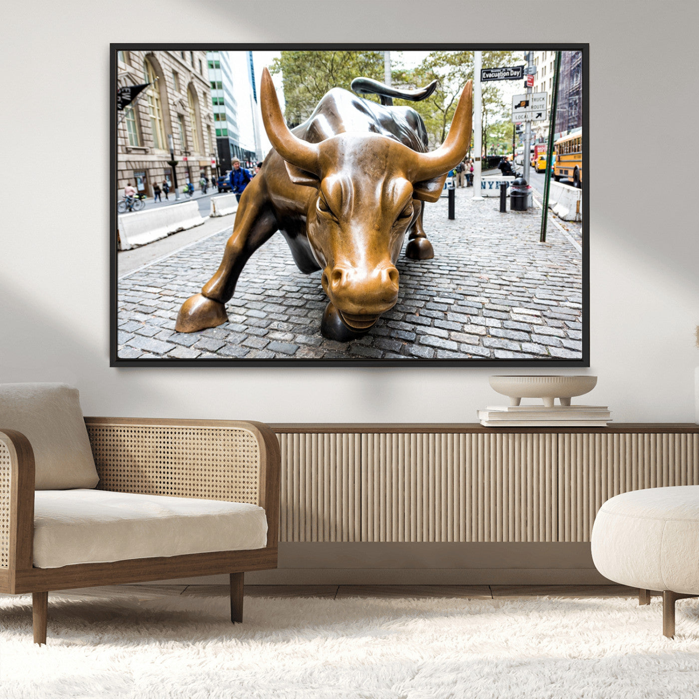MGV-FC-36X24 - Charging Bull Wall Art Canvas Print