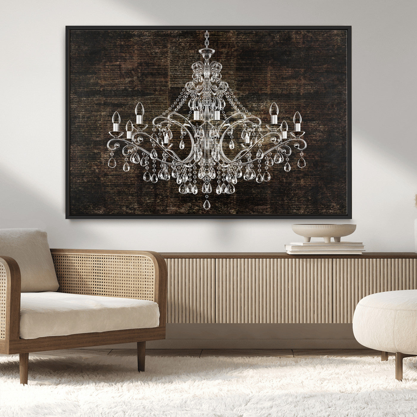 MGV-FC-36X24 - Rustic Chandelier Canvas Print