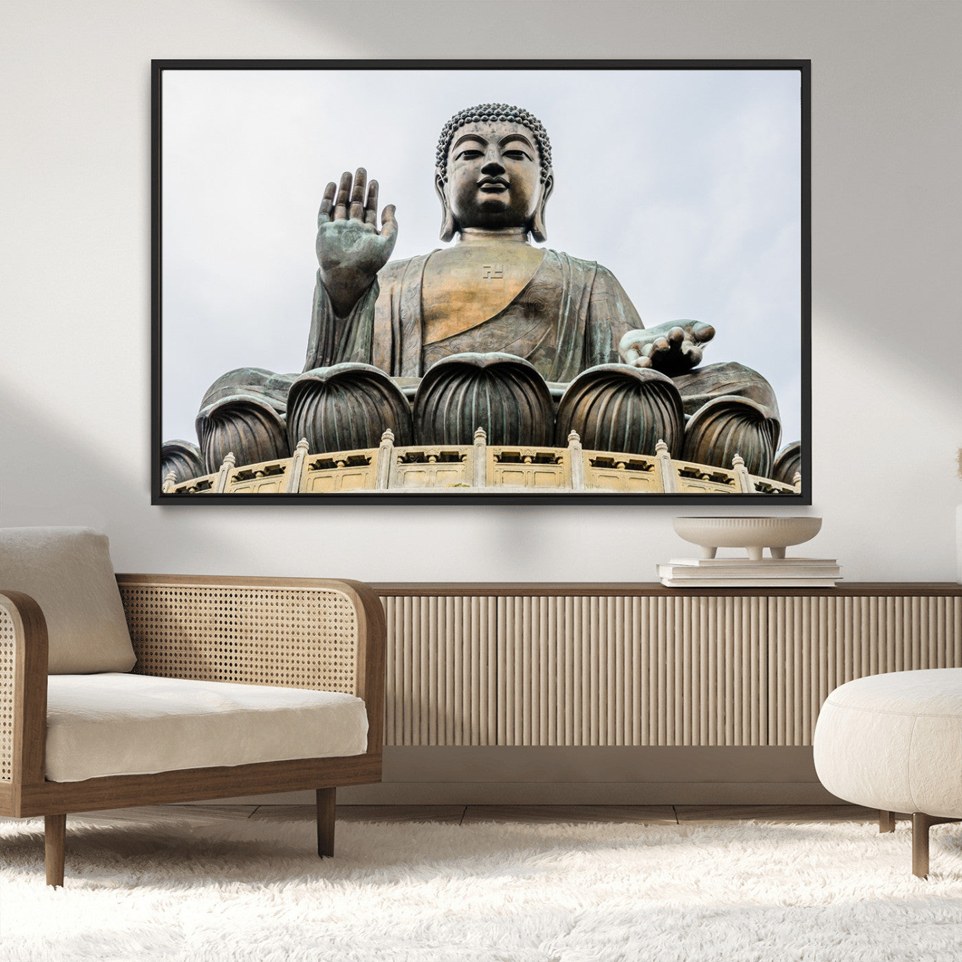 MGV-FC-36X24 - Buddha Statue Wall Art Canvas Print