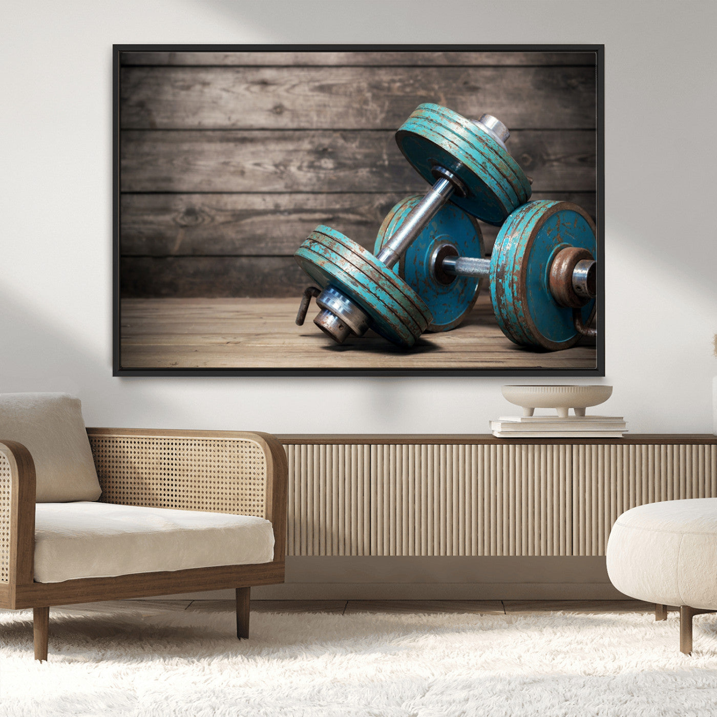 MGV-FC-36X24 - Dambell and Sport Wall Art Canvas Print
