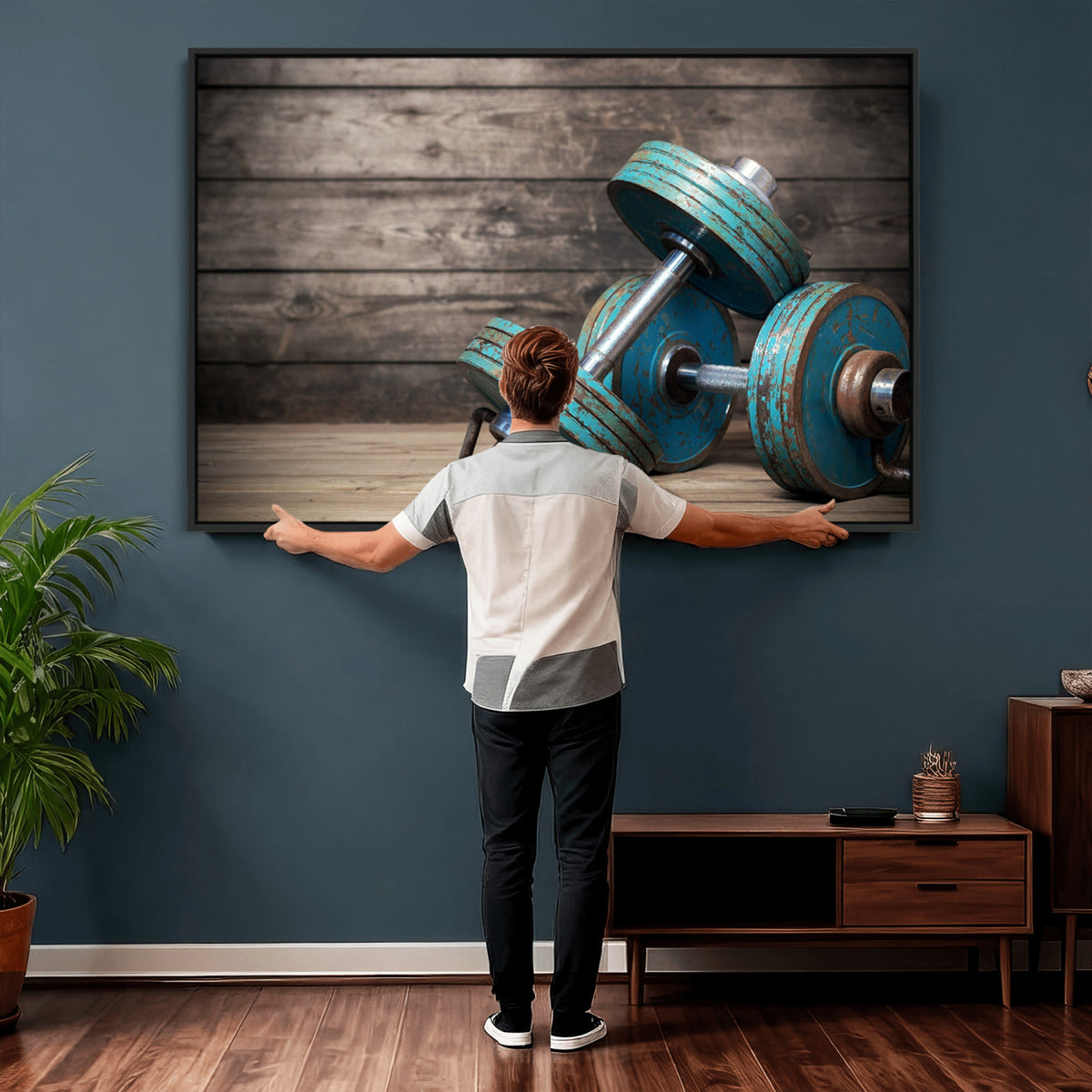 39364-MGV-CV-36X24 - Dumbbell and Sport Wall Art Canvas Print