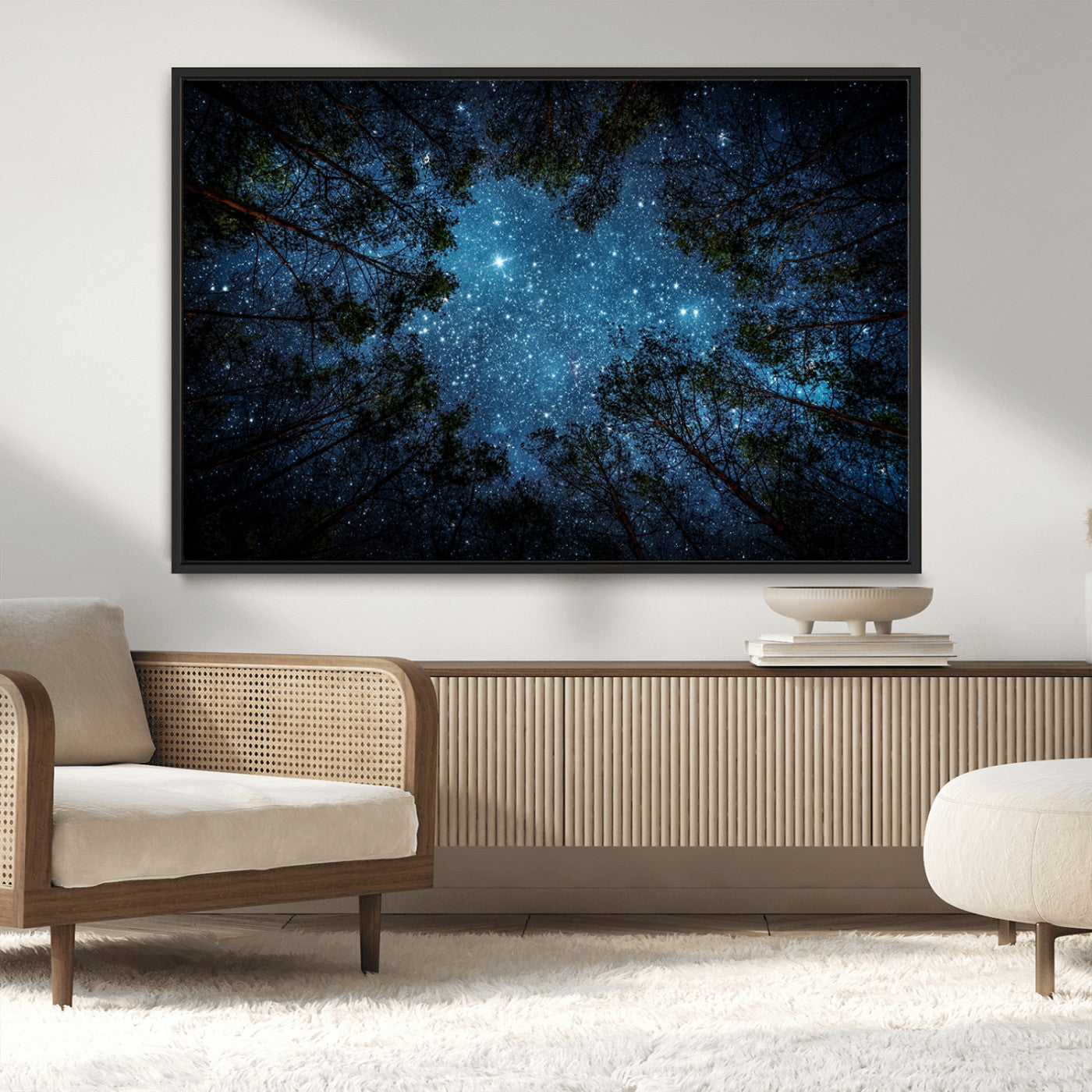MGV-FC-36X24 - Forest and Stars Wall Art Canvas Print