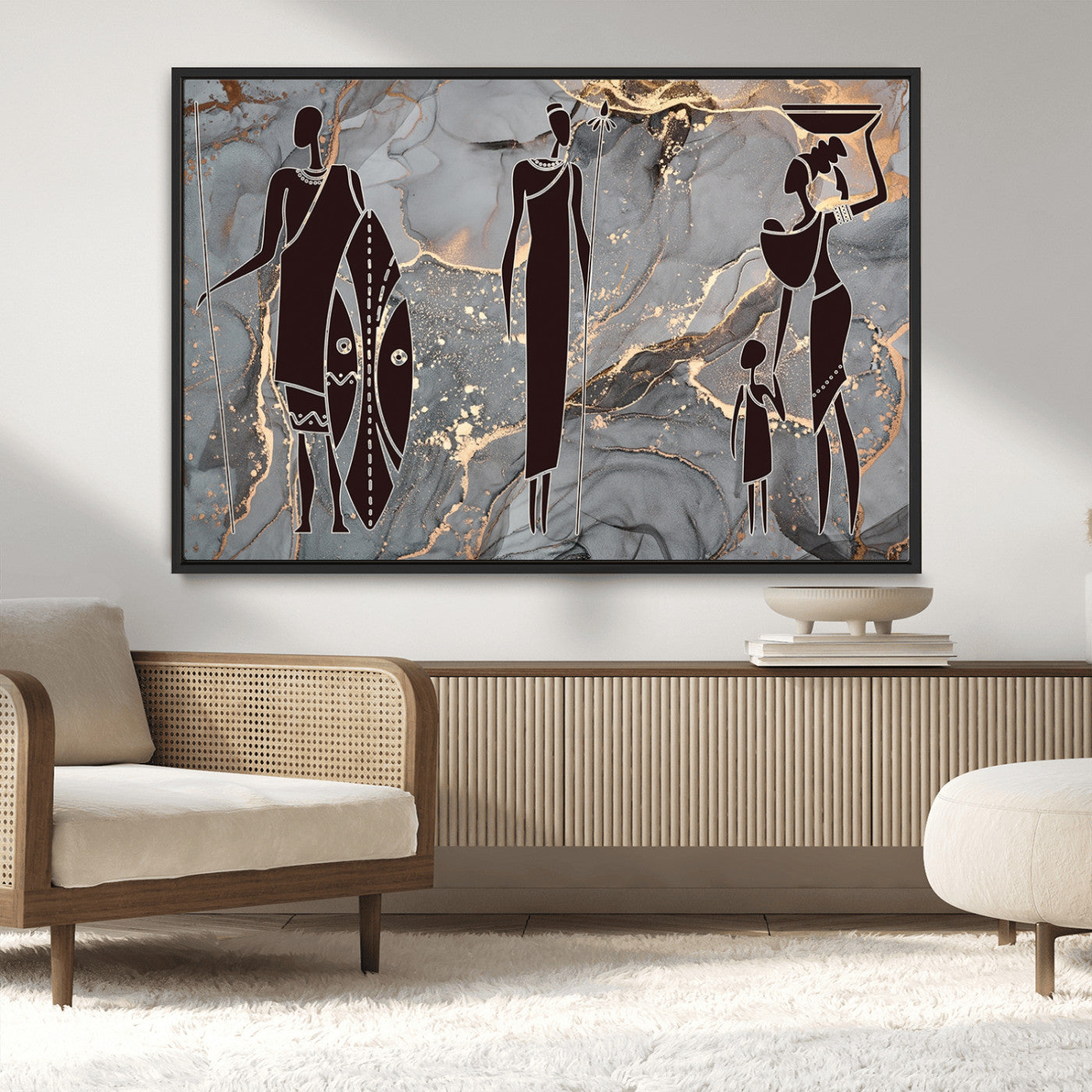 MGV-FC-36X24 - African American Wall Art African Women Painting Canvas Print