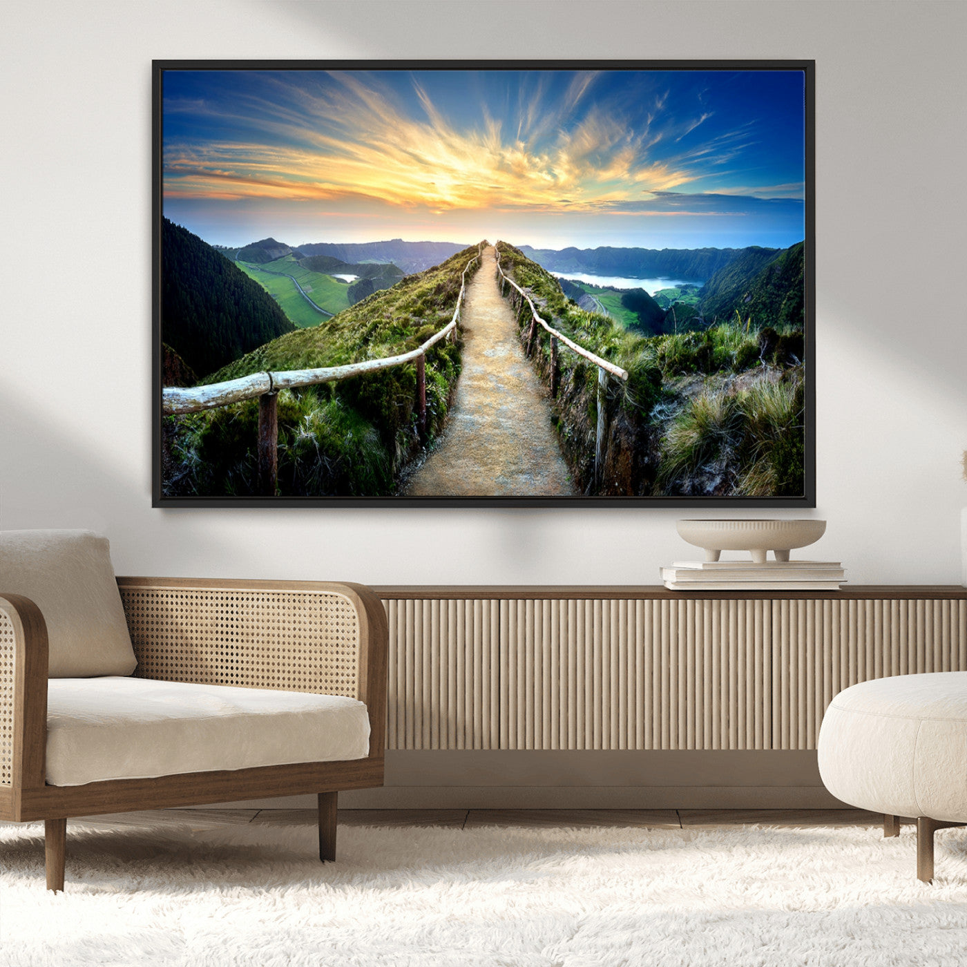 MGV-FC-36X24 - Mountain and Sunset Wall Art Canvas Print