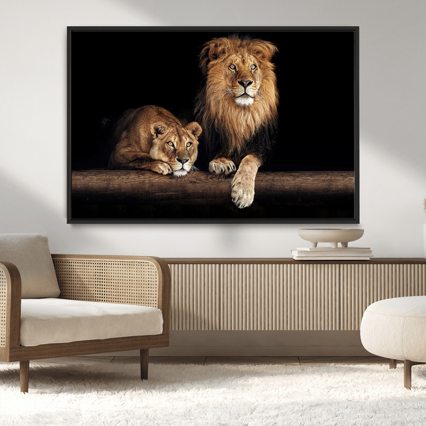 MGV-FC-36X24 - Lion Canvas Wall Art Animal Print
