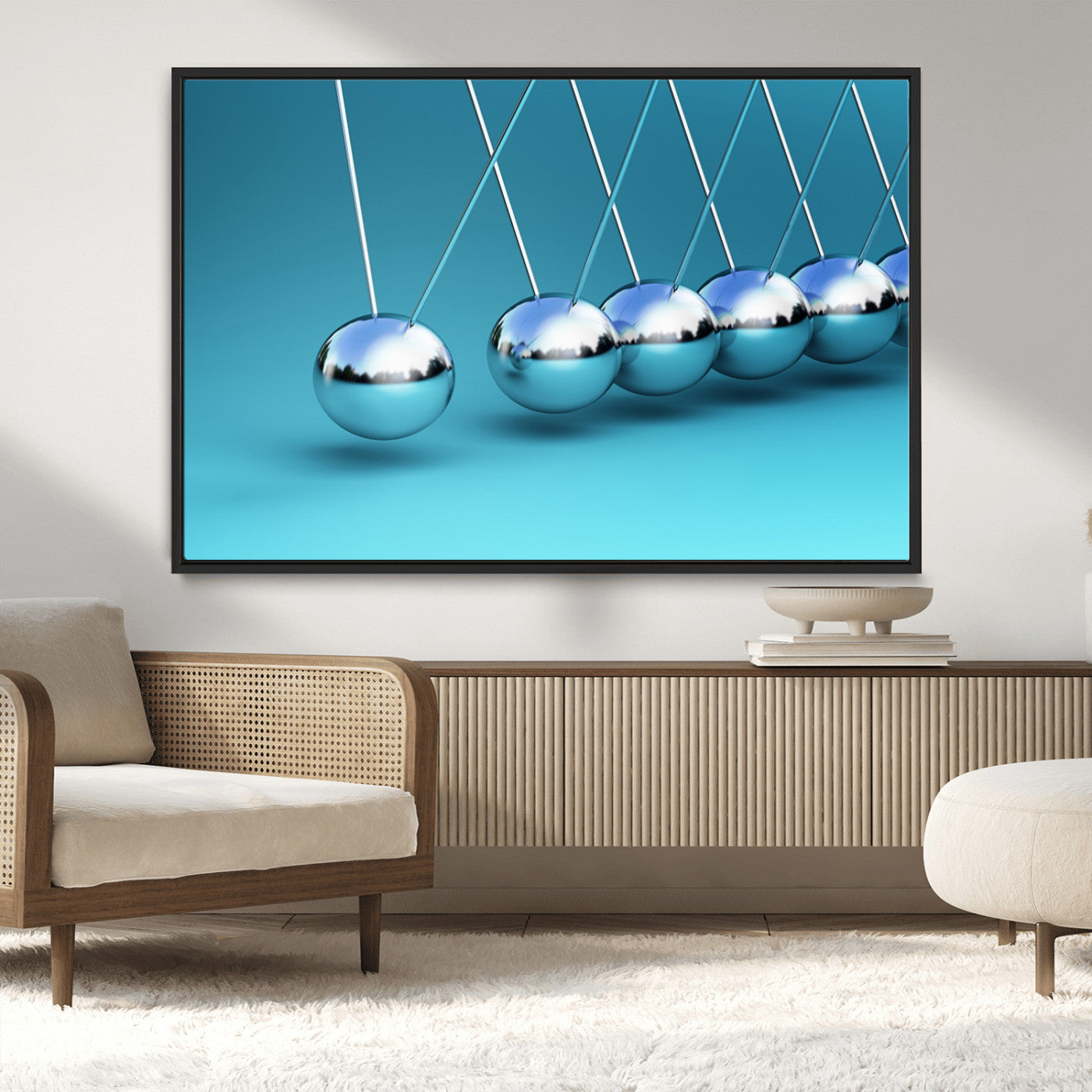 MGV-FC-36X24 - Wall Art Newton's Cradle Canvas Print, Framed Newton Cradle Canvas Print