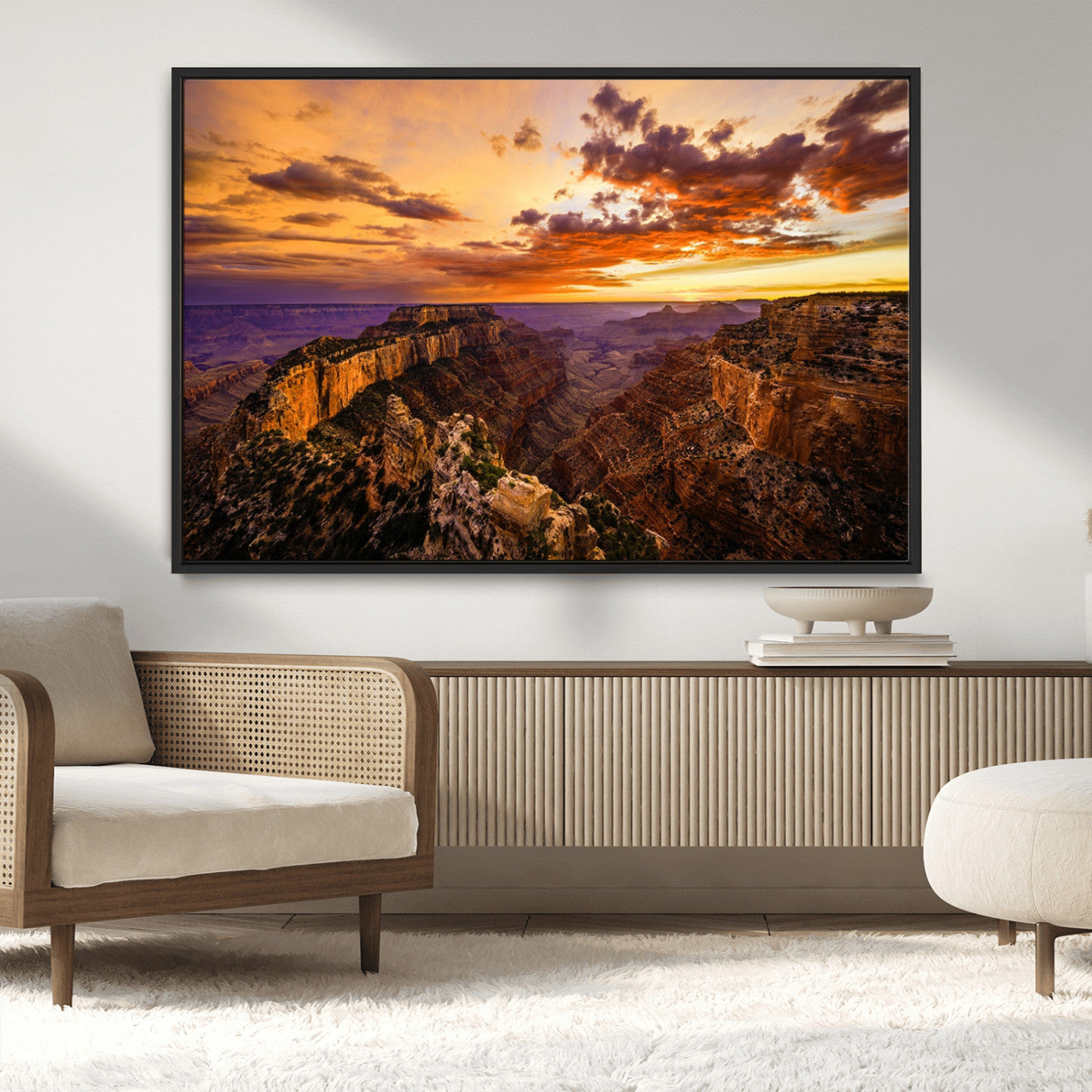 MGV-FC-36X24 - Mesmerizing Sunset from Grand Canyon Nal Park Wall Art, Grand Canyon Canvas Print