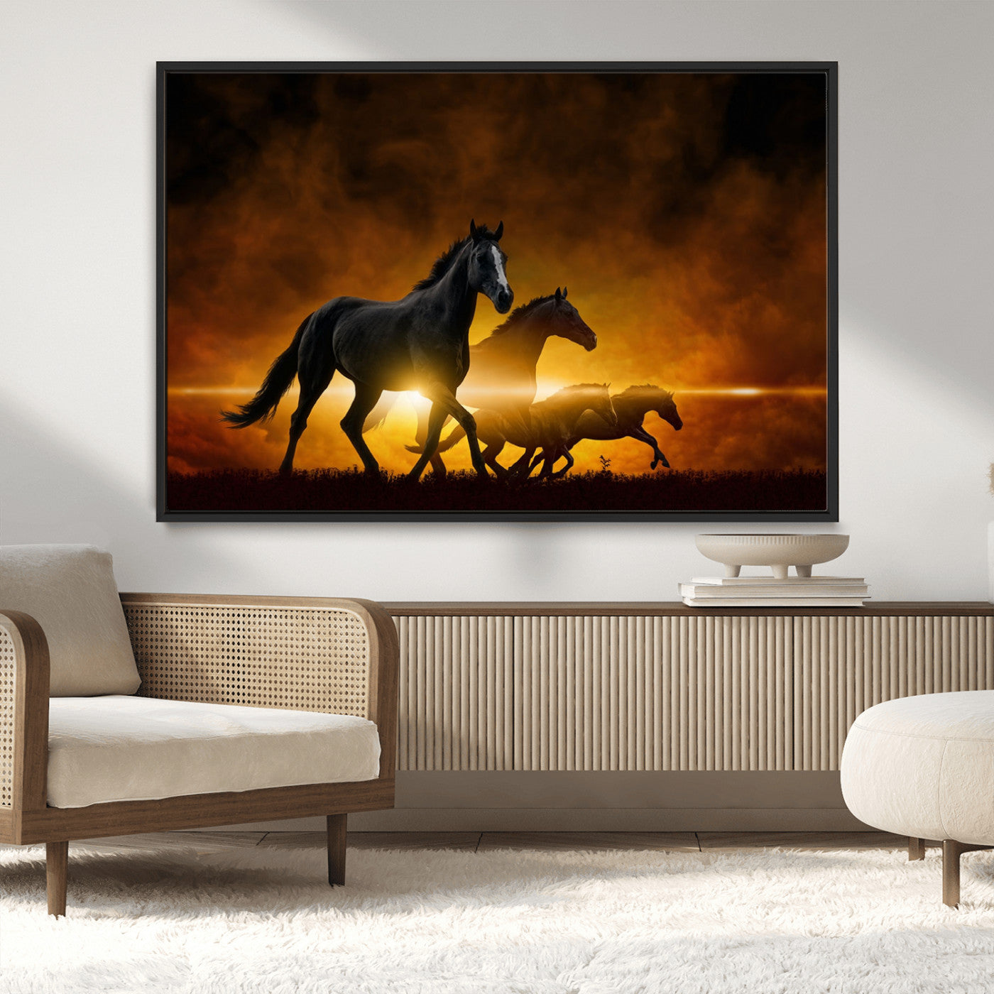MGV-FC-36X24 - Horse Wall Art Canvas Print, Multi Panel Animal Canvas Print