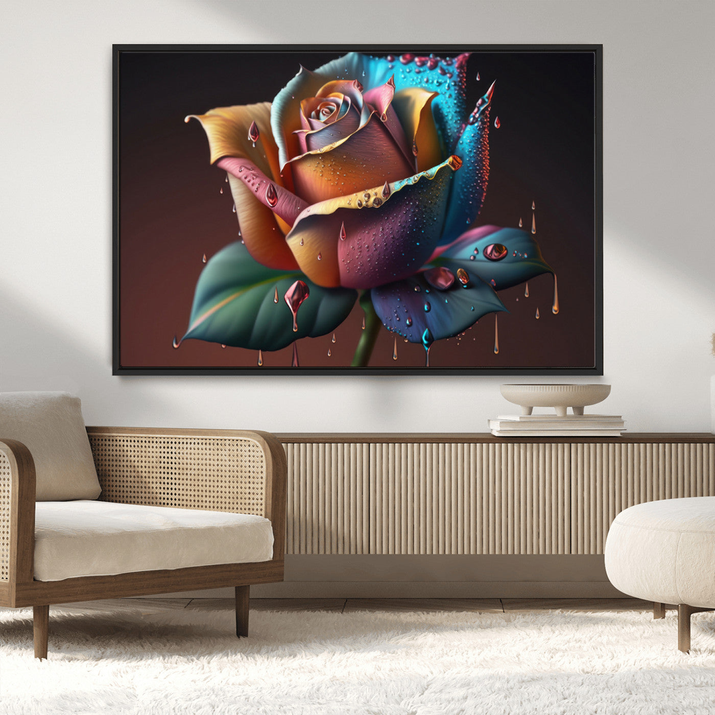 MGV-FC-36X24 - Abstract Rose Wall Art Canvas Print
