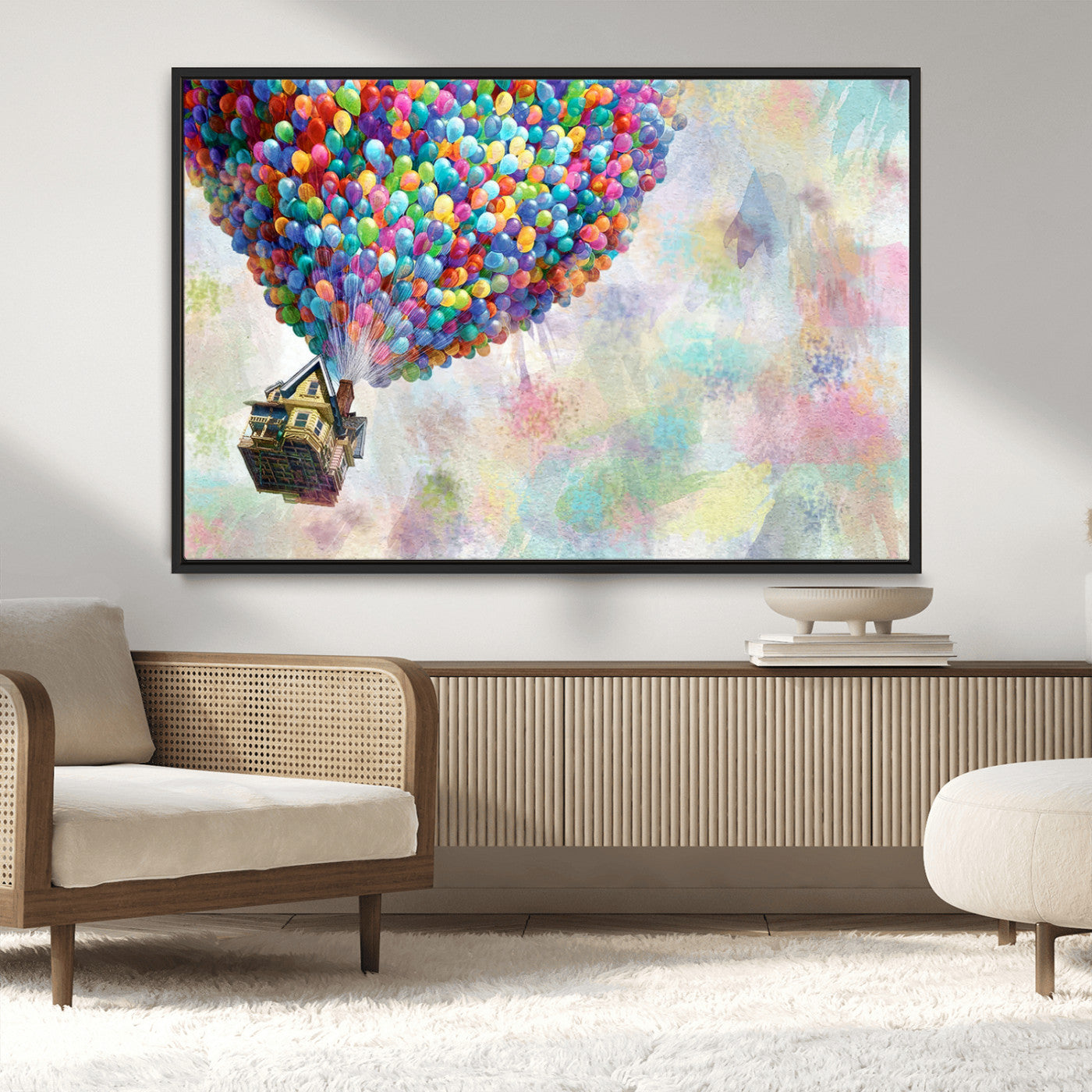 MGV-FC-36X24 - Up Pixar Poster, Look Up Pixar Wall Art, Up Pixar Canvas, Kids Play Game Room Decor Wall Art