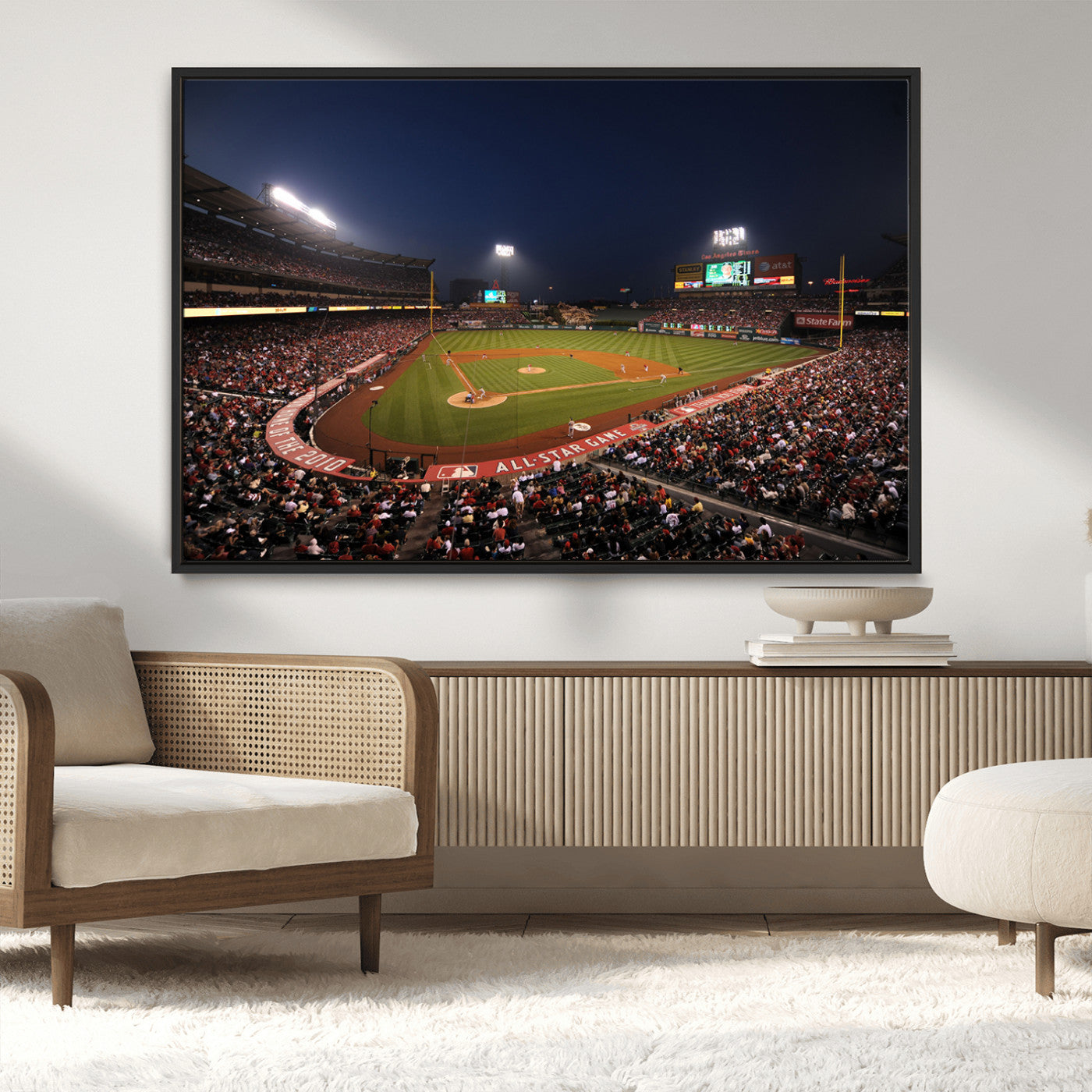 MGV-FC-36X24 - Los Angeles Angels Baseball Team Print - Anaheim Angel Stadium Wall Art Canvas Print