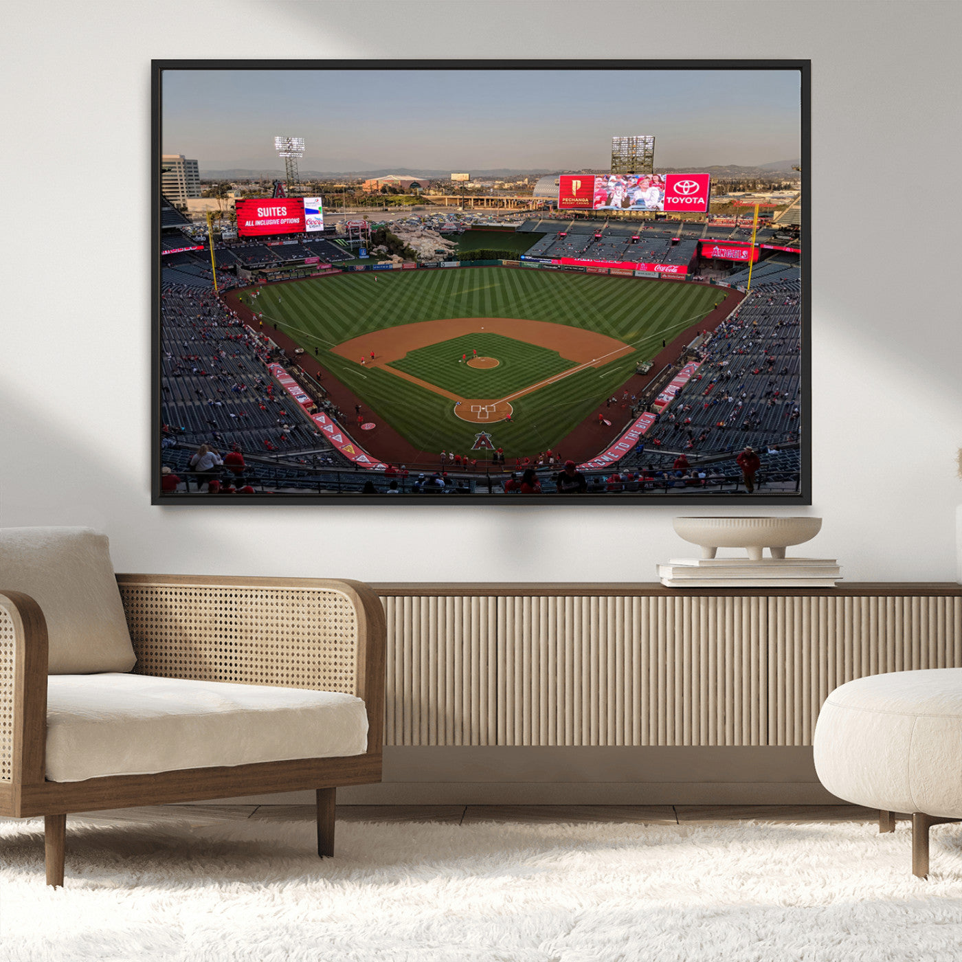 MGV-FC-36X24 - Los Angeles Angels Baseball Canvas Print - Anaheim Angel Stadium Wall Art Canvas Print