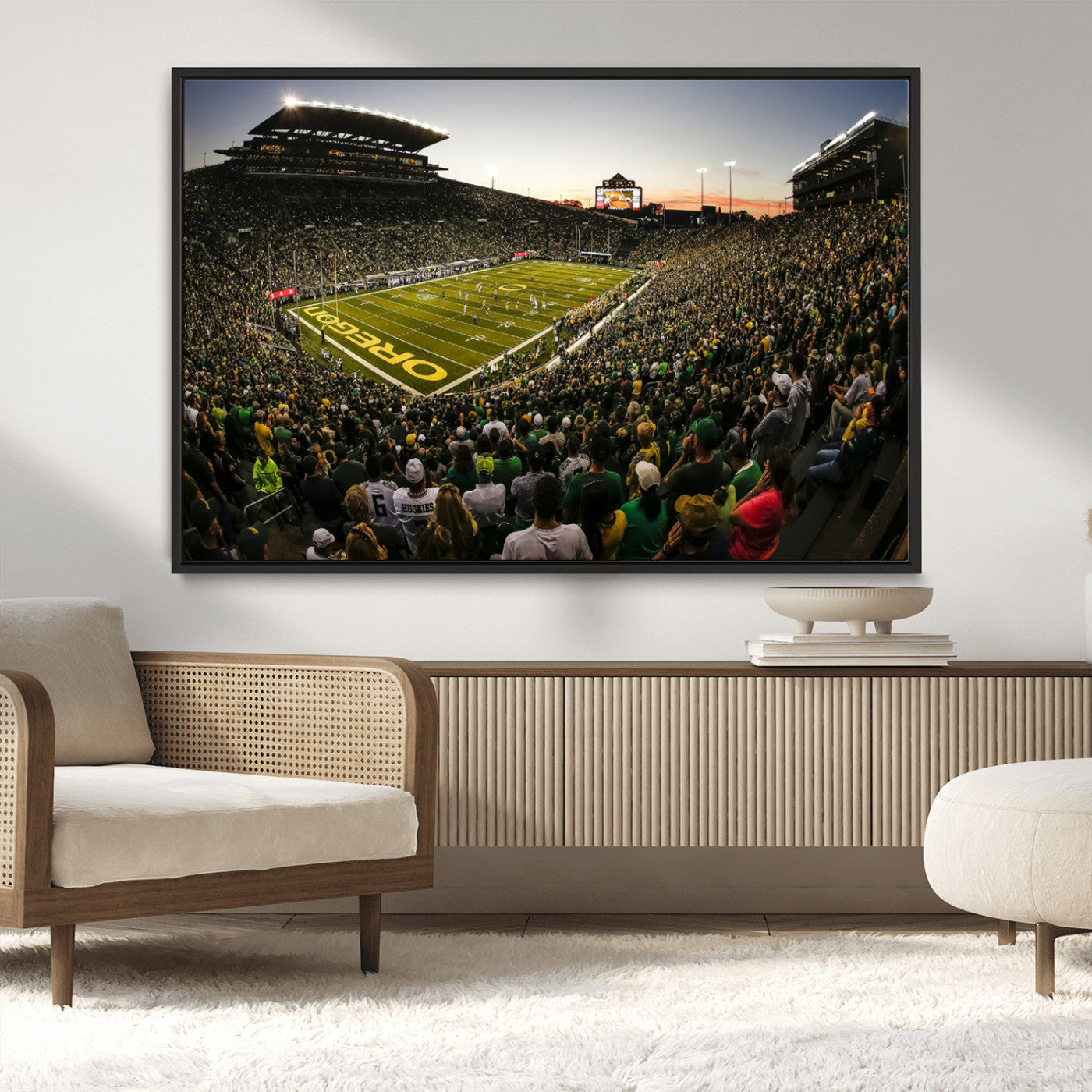 MGV-FC-36X24 - Oregon Stadium Canvas Wall Art - Captivating Game Day Scene at Autzen Stadium, Oregon Ducks Football