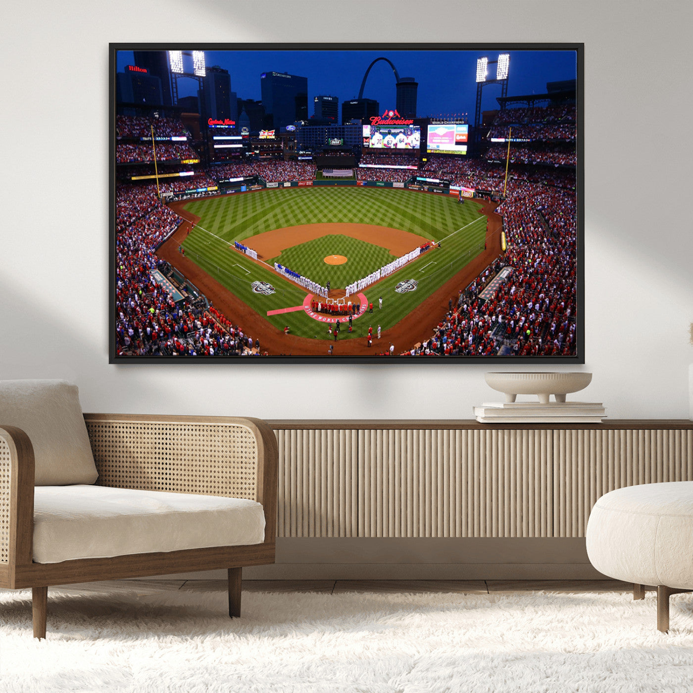 MGV-FC-36X24 - St. Louis Cardinals Baseball Team Print - Busch Stadium Wall Art Canvas Print