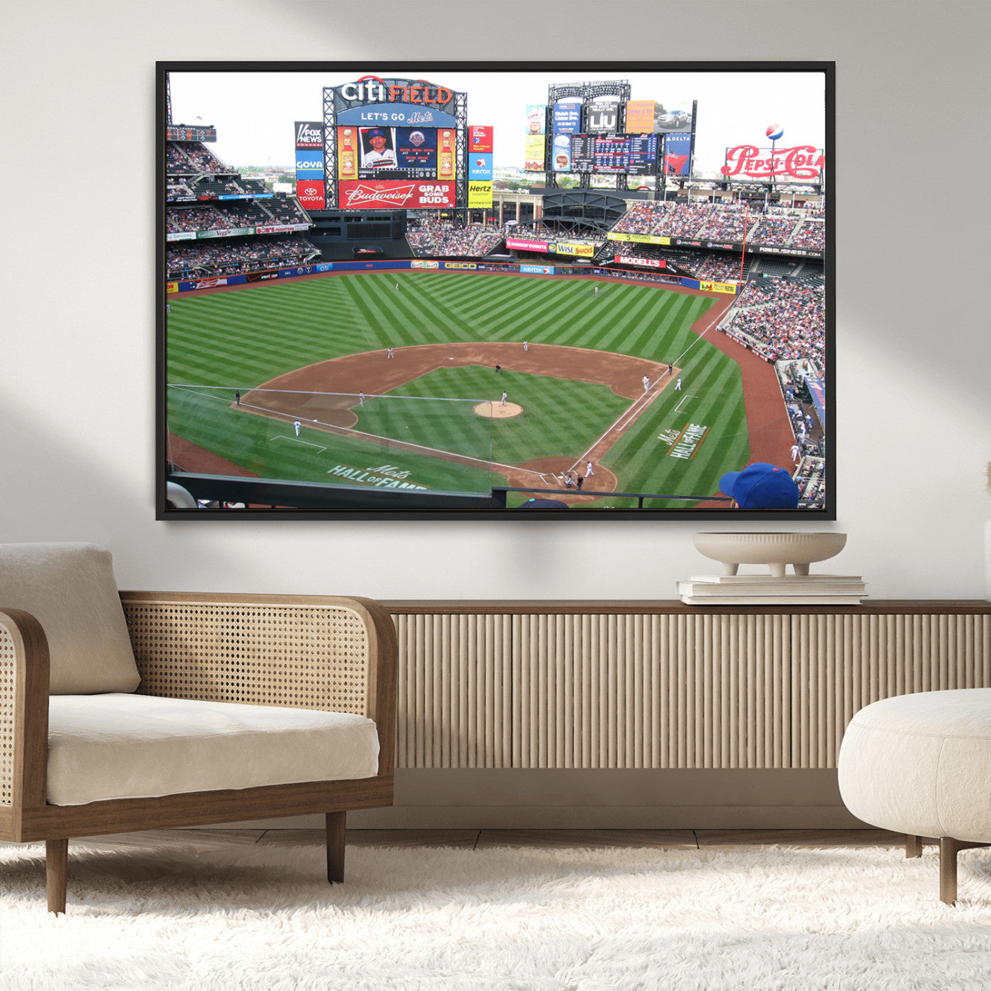 MGV-FC-36X24 - New York Mets Baseball Team Print - Citi Field Baseball Stadium Wall Art Canvas Print
