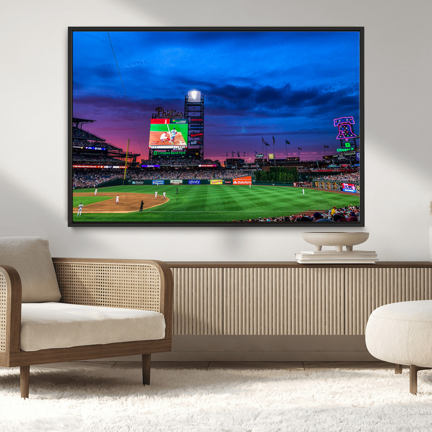 MGV-FC-36X24 - Philadelphia Phillies Baseball Team Print - Philadelphia Citizens Bank Park Stadium Canvas Wall Art