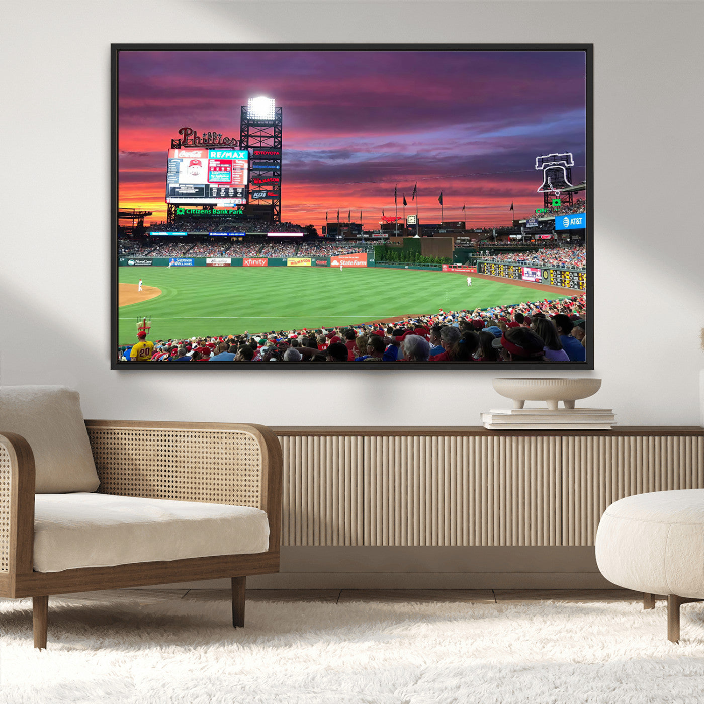 MGV-FC-36X24 - Philadelphia Phillies Baseball Team Print - Philadelphia Citizens Bank Park Stadium Wall Art Canvas
