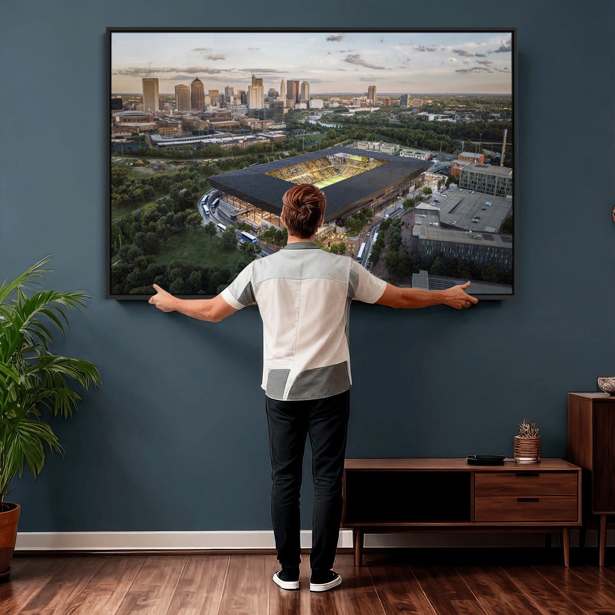 90971-MGV-CV-36X24 - Columbus Crew Soccer Team Print - Columbus Crew Stadium Wall Art, Columbus Crew Soccer Wall Art