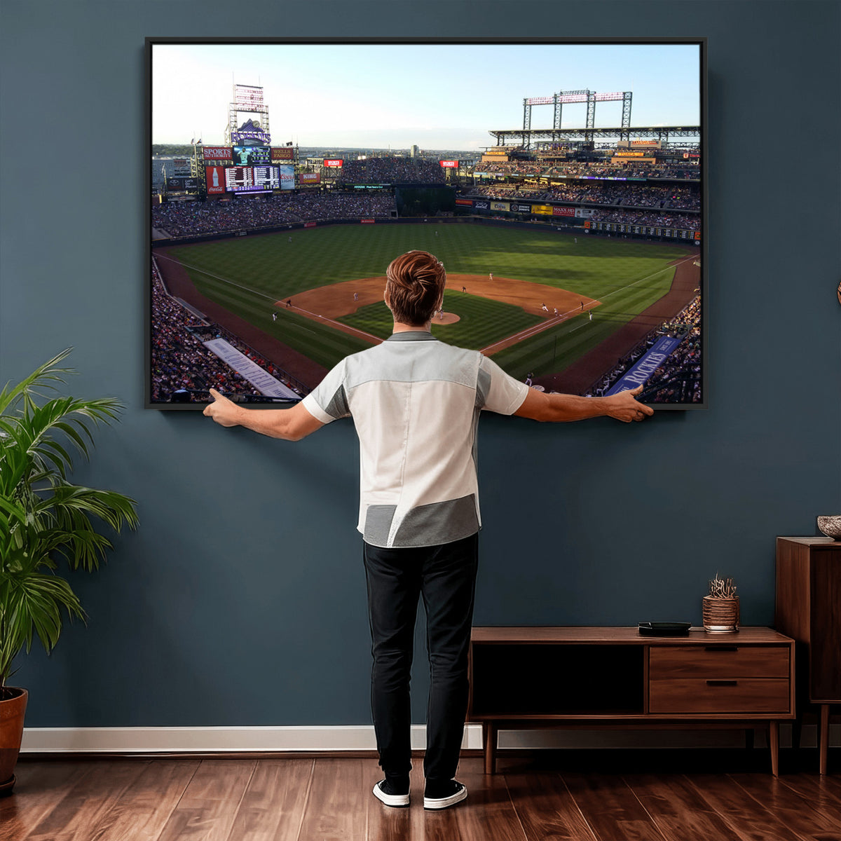 21638-MGV-CV-36X24 - Colorado Rockies Coors Field Wall Art Canvas Print, MLB Baseball Stadium
