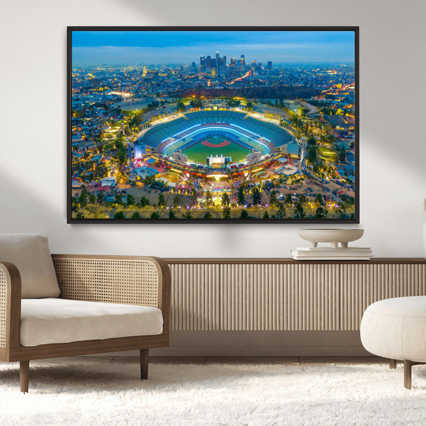 MGV-FC-36X24 - Los Angeles Dodgers Wall Art Canvas, Dodger Stadium Wall Art Canvas Print - MLB Baseball Stadium