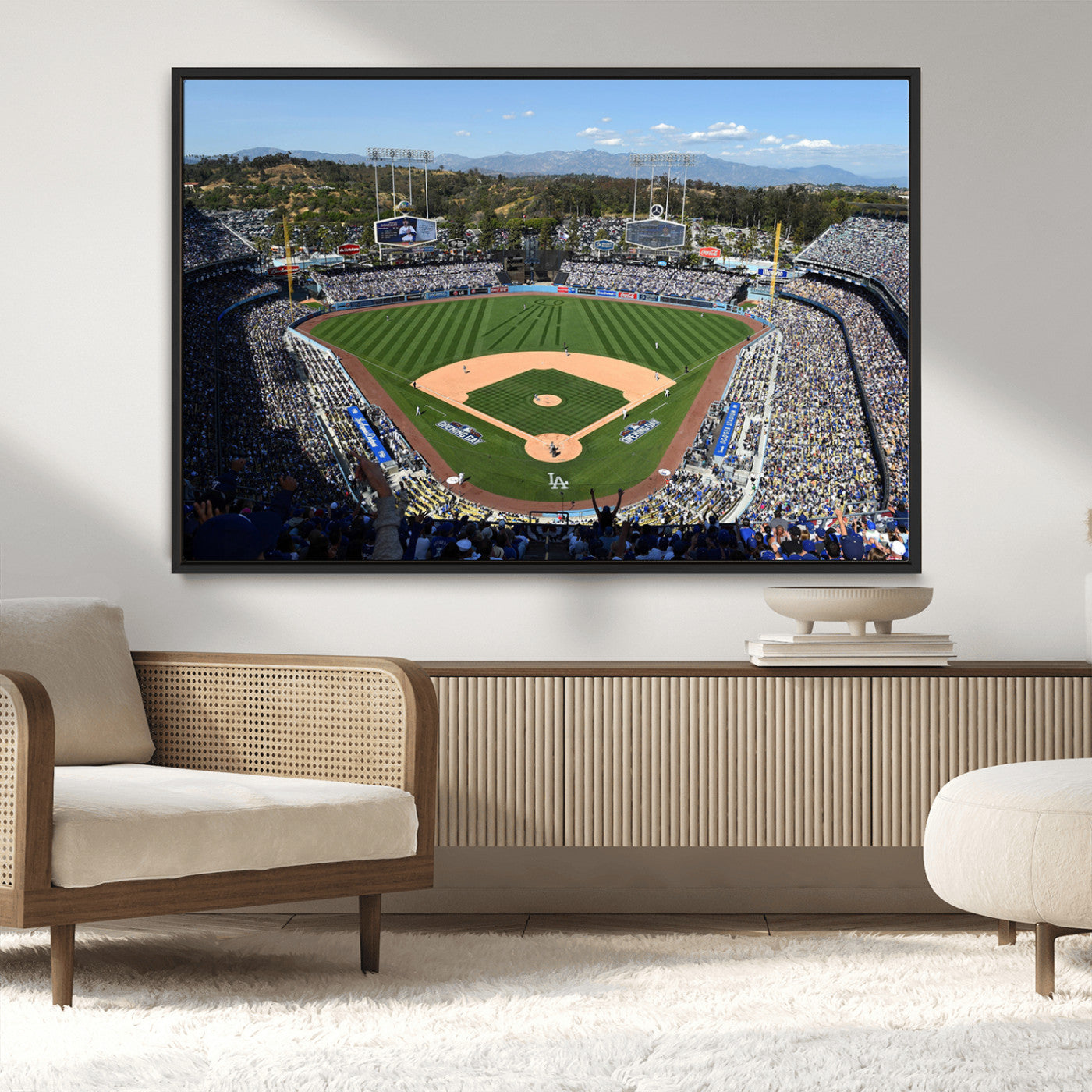 MGV-FC-36X24 - Los Angeles Dodgers Dodger Stadium Wall Art Canvas Print - MLB Baseball Stadium Wall Art Canvas