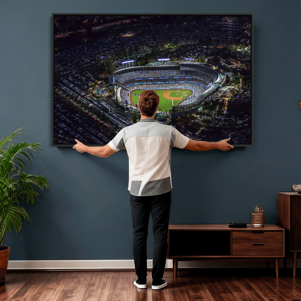 20932-MGV-CV-36X24 - Los Angeles Dodgers Dodger Stadium Wall Art Canvas Print