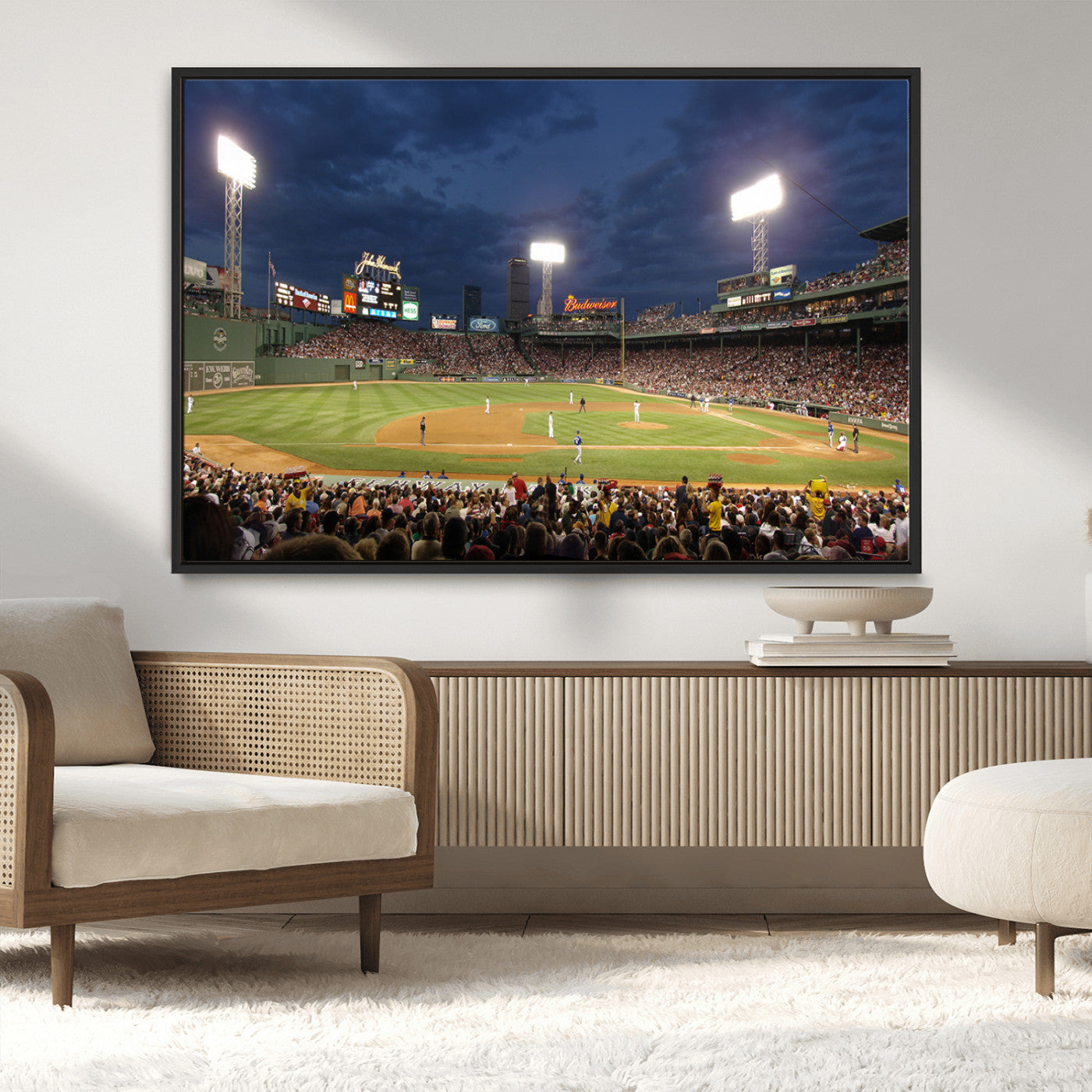 MGV-FC-36X24 - Boston Red Sox Baseball Team Print Canvas - Massachusetts Fenway Park Stadium Wall Art Canvas Print