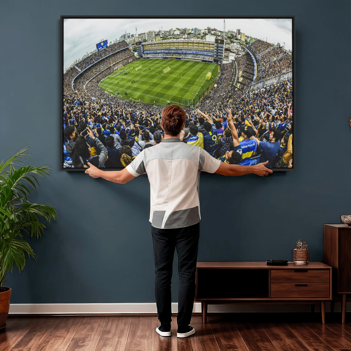 63839-MGV-CV-36X24 - Boca Juniors Soccer Team Print Wall Art, Buenos Aires Bombonera Stadium