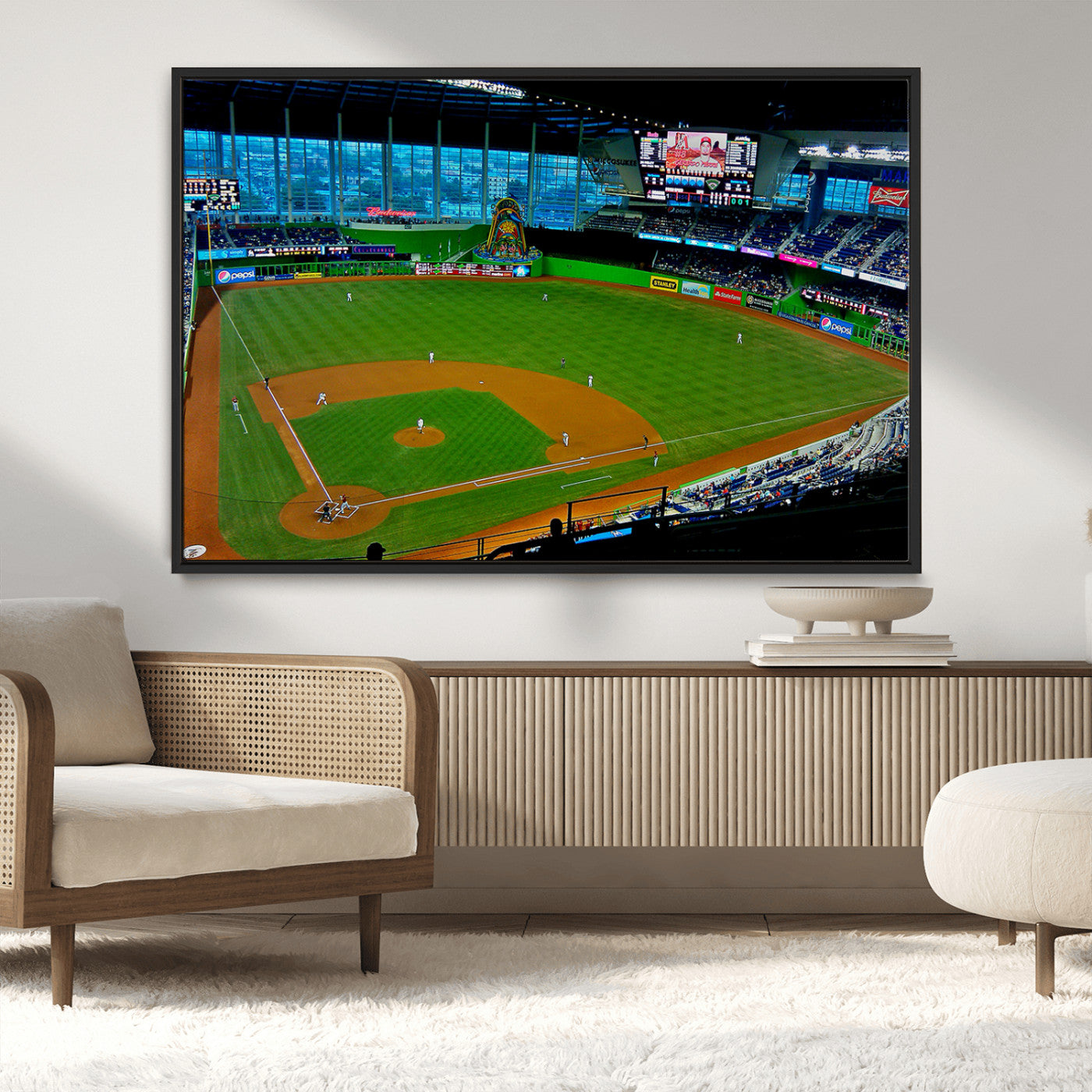 MGV-FC-36X24 - Miami Marlins Baseball Team Print - Miami LoanDepot Park Stadium Wall Art Canvas Print