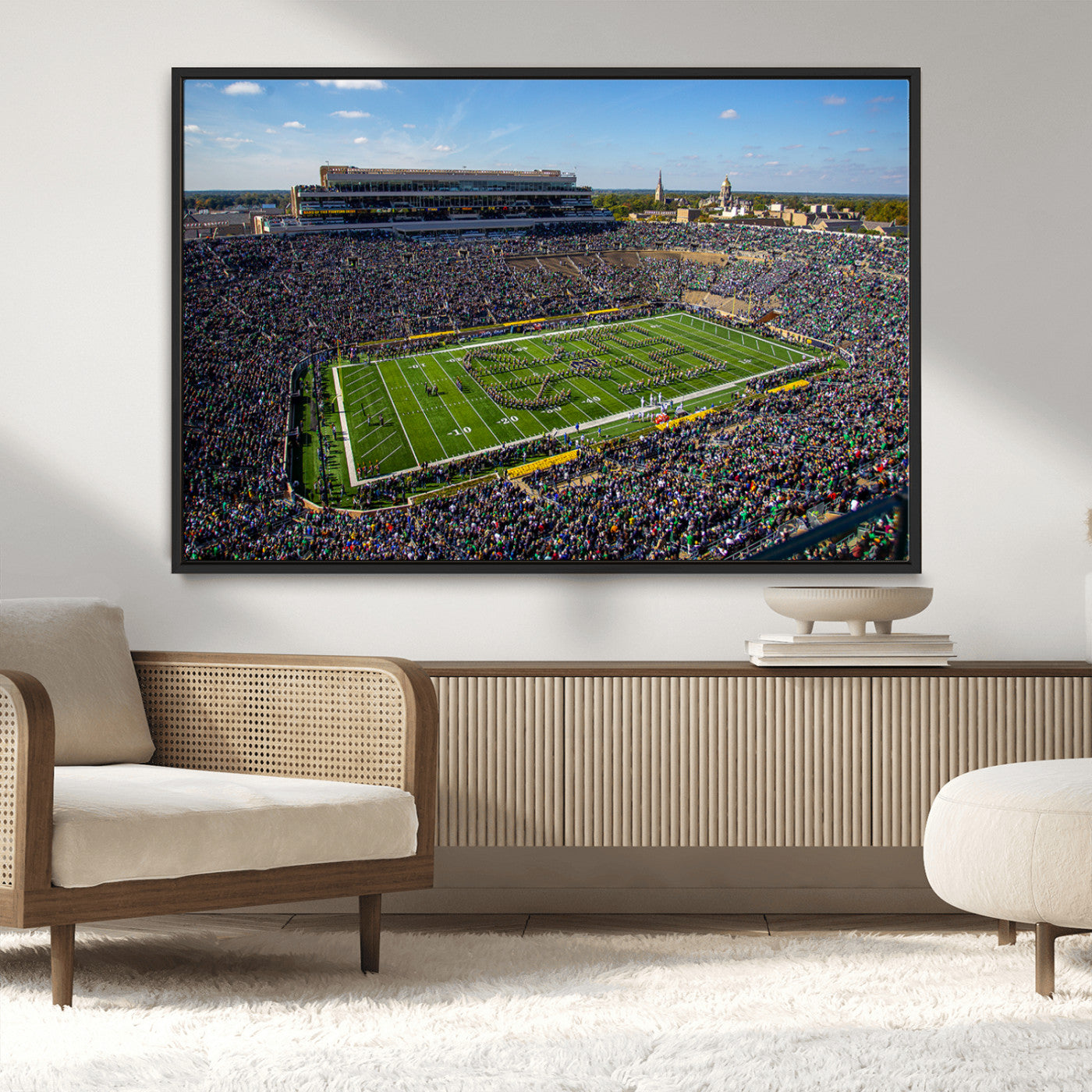 MGV-FC-36X24 - Notre Dame Fighting Irish Football Team Print - Notre Dame Stadium Wall Art Canvas Print