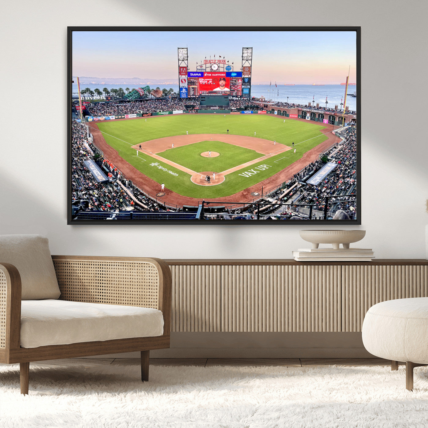 MGV-FC-36X24 - San Francisco Giants Baseball Team Print - Oracle Park Stadium Wall Art Canvas Print